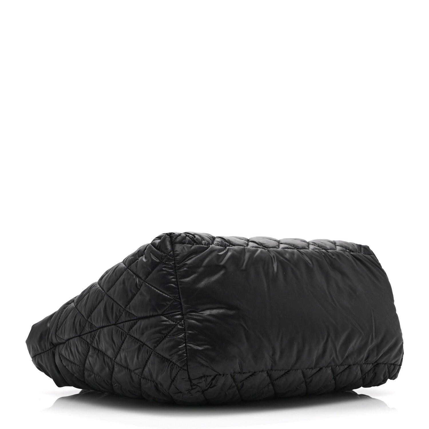 Nylon Quilted Small Coco Cocoon Tote Black
