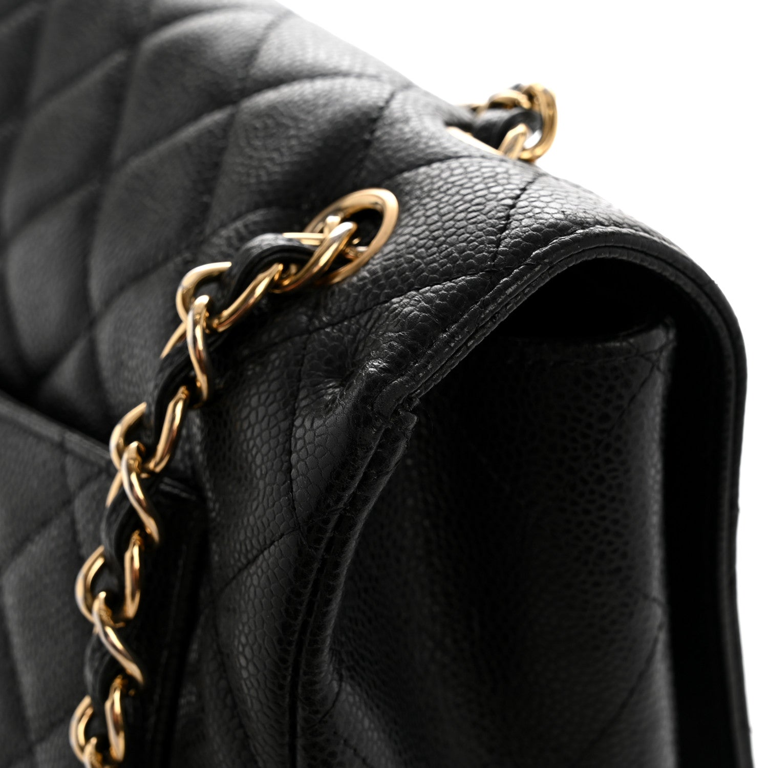Caviar Maxi Single Flap Black