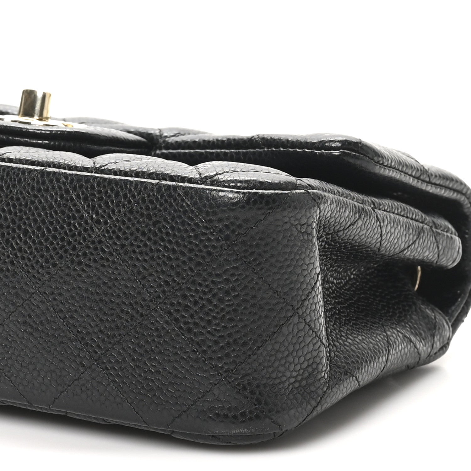 Caviar Quilted Mini Rectangular Flap Black