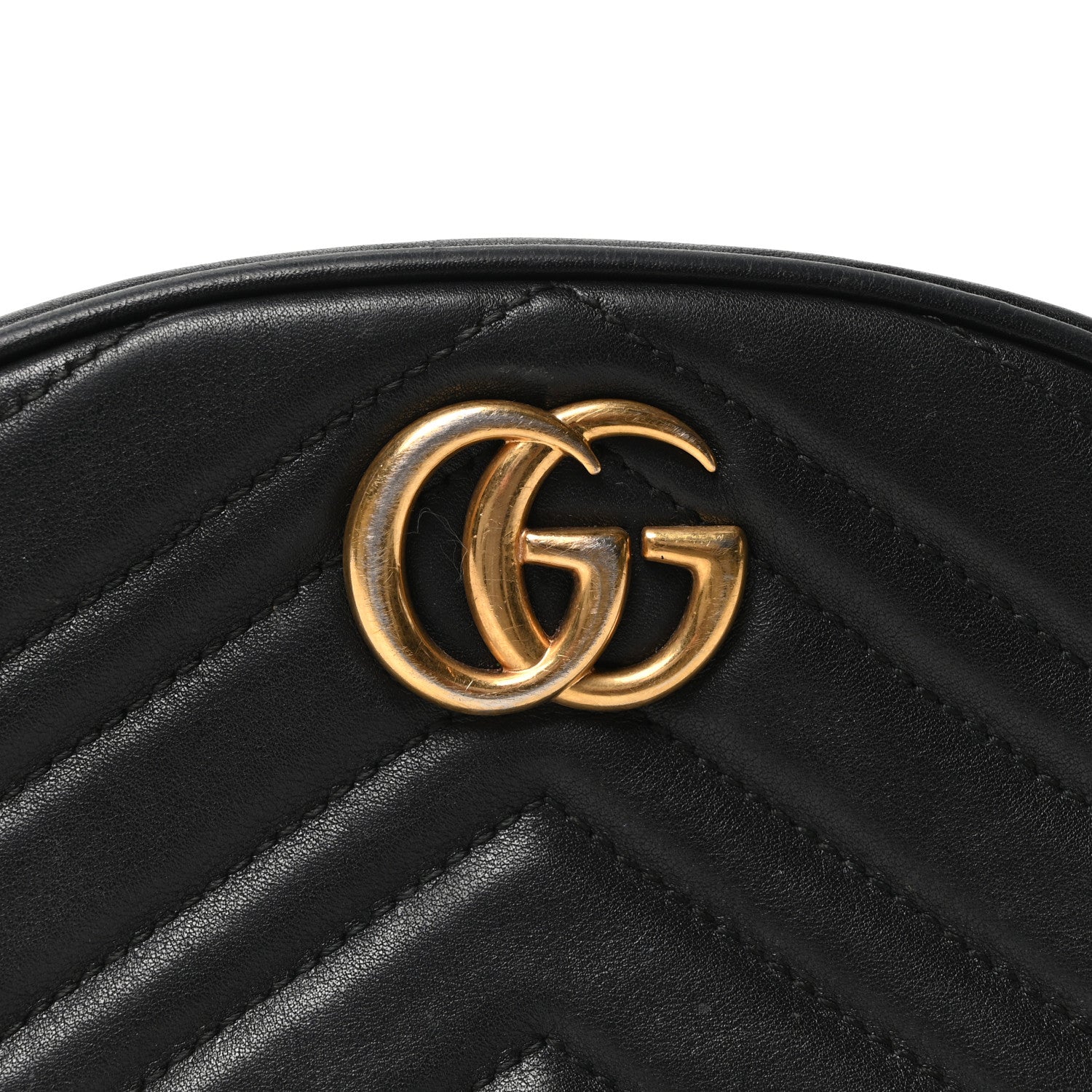 Calfskin Matelasse GG Marmont Belt Bag 75 30 Black