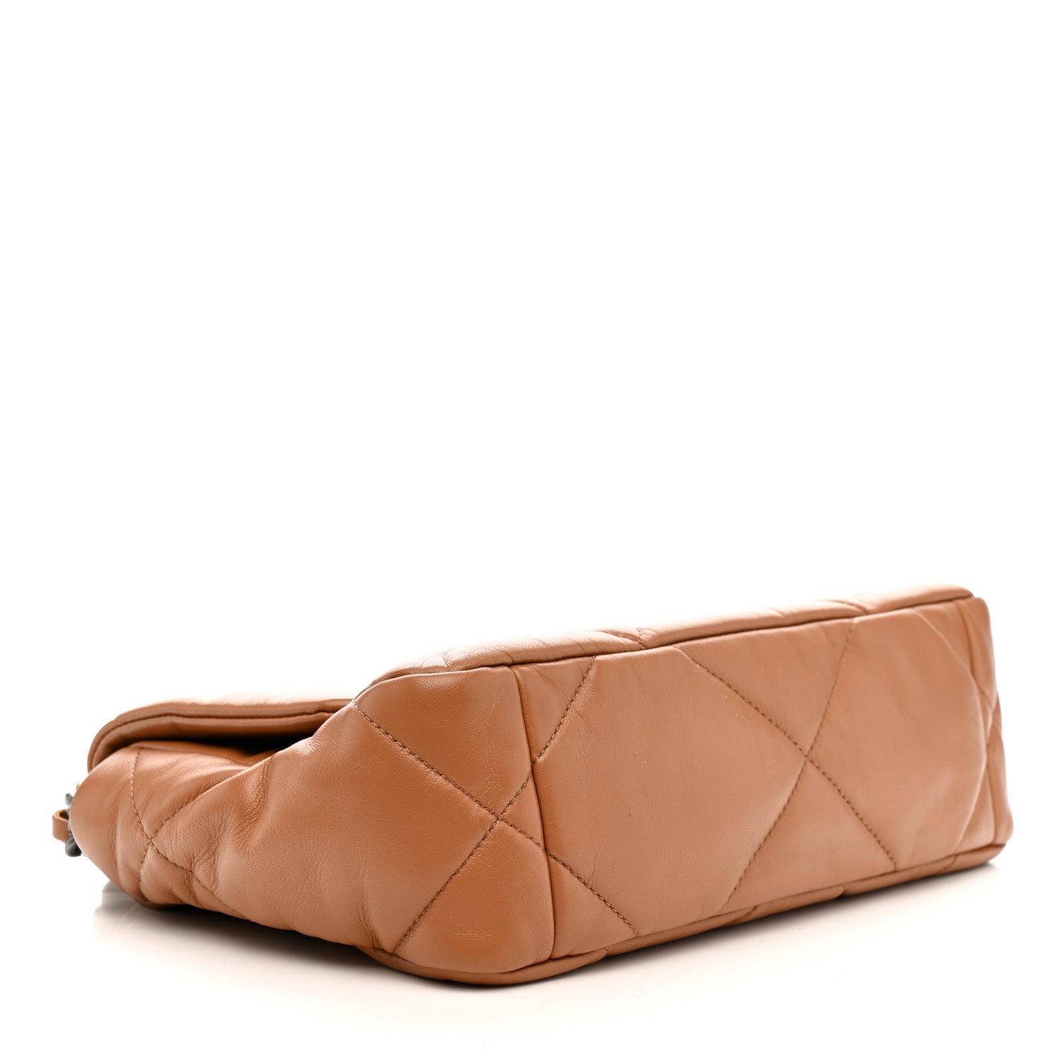 Lambskin Quilted Medium Chanel 19 Flap Brown