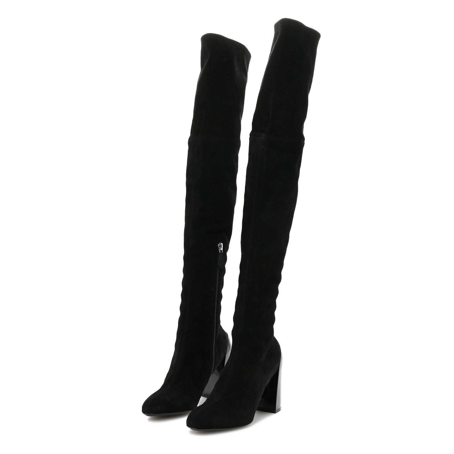 Velvet Goatskin Betty 60 Boots 36.5 Black