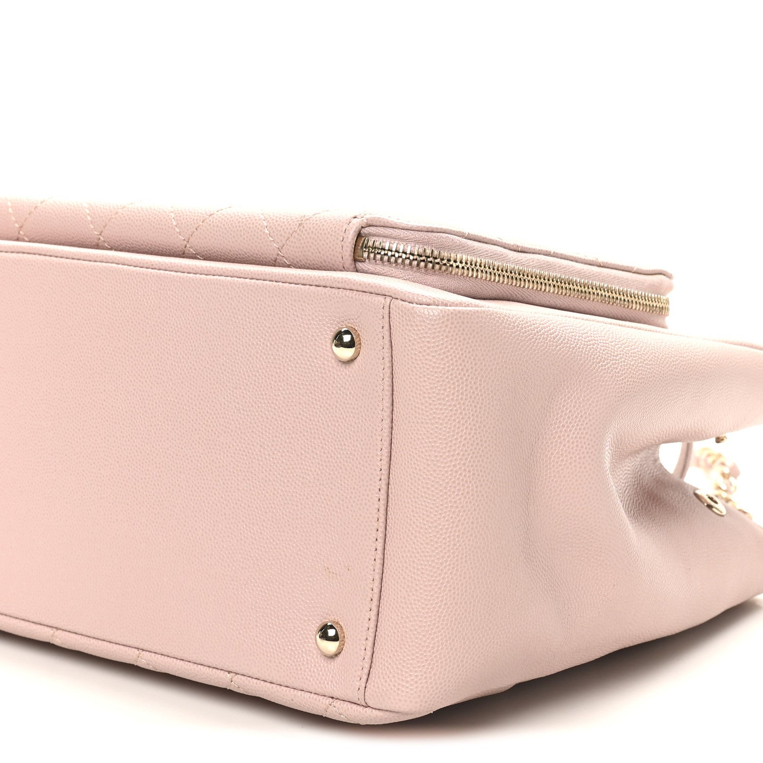 Caviar Quilted Small Business Affinity Shopping Bag Light Pink