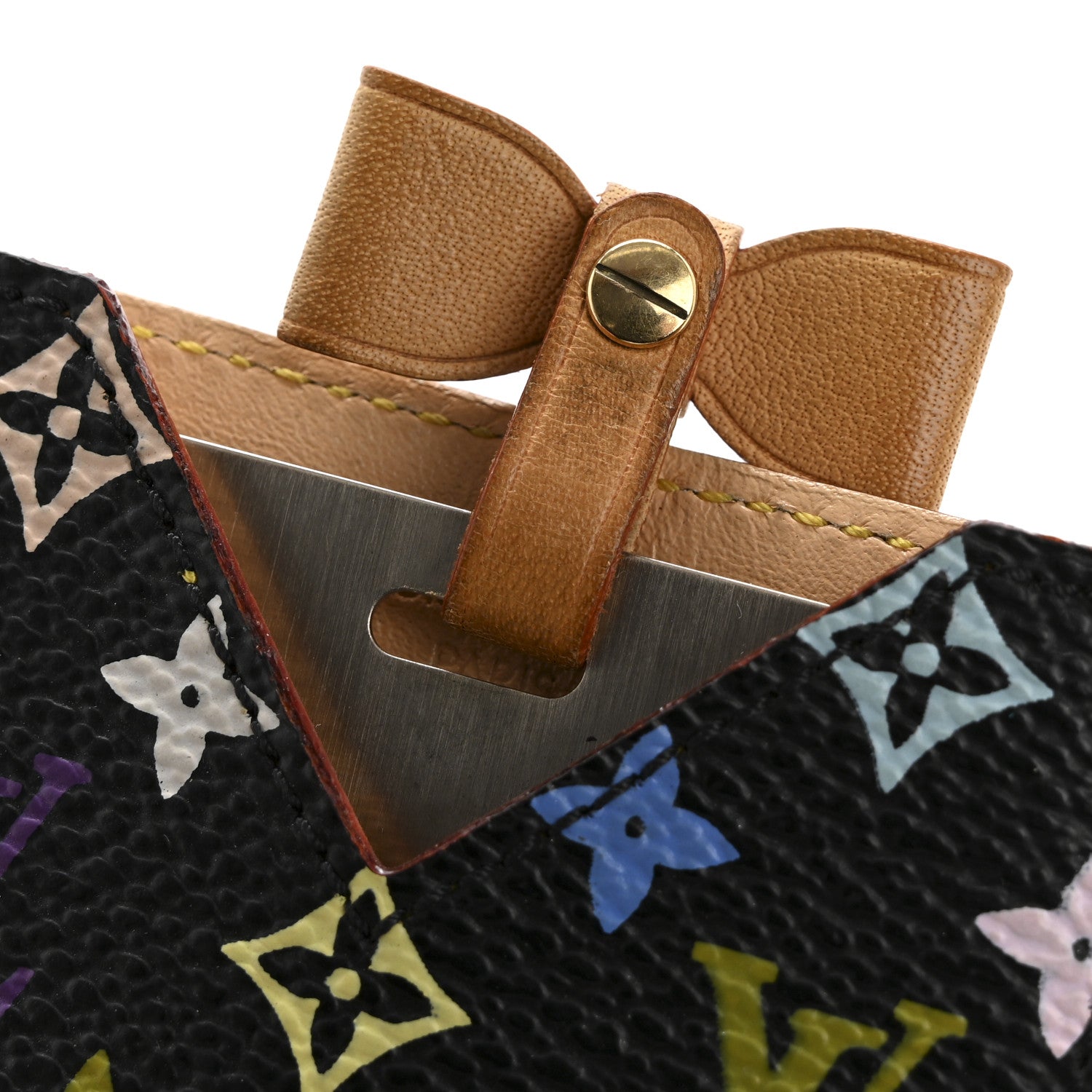 Monogram Multicolor Mirror and Case Pouch Black