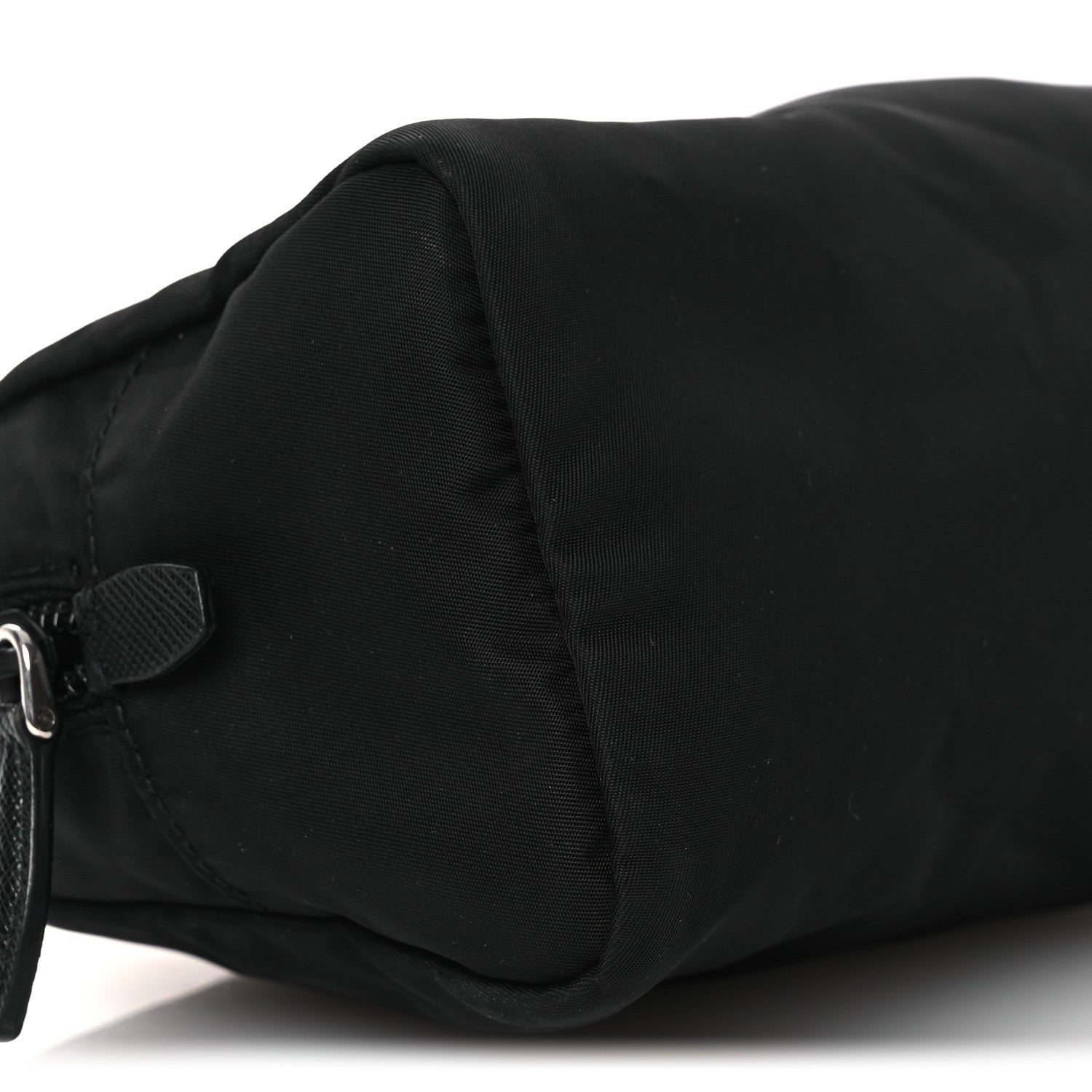 Re-Nylon Vela Saffiano Wristlet Black