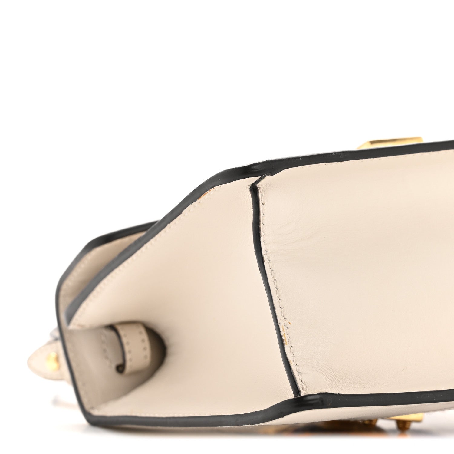 Calfskin Mini Sylvie Top Handle Bag White