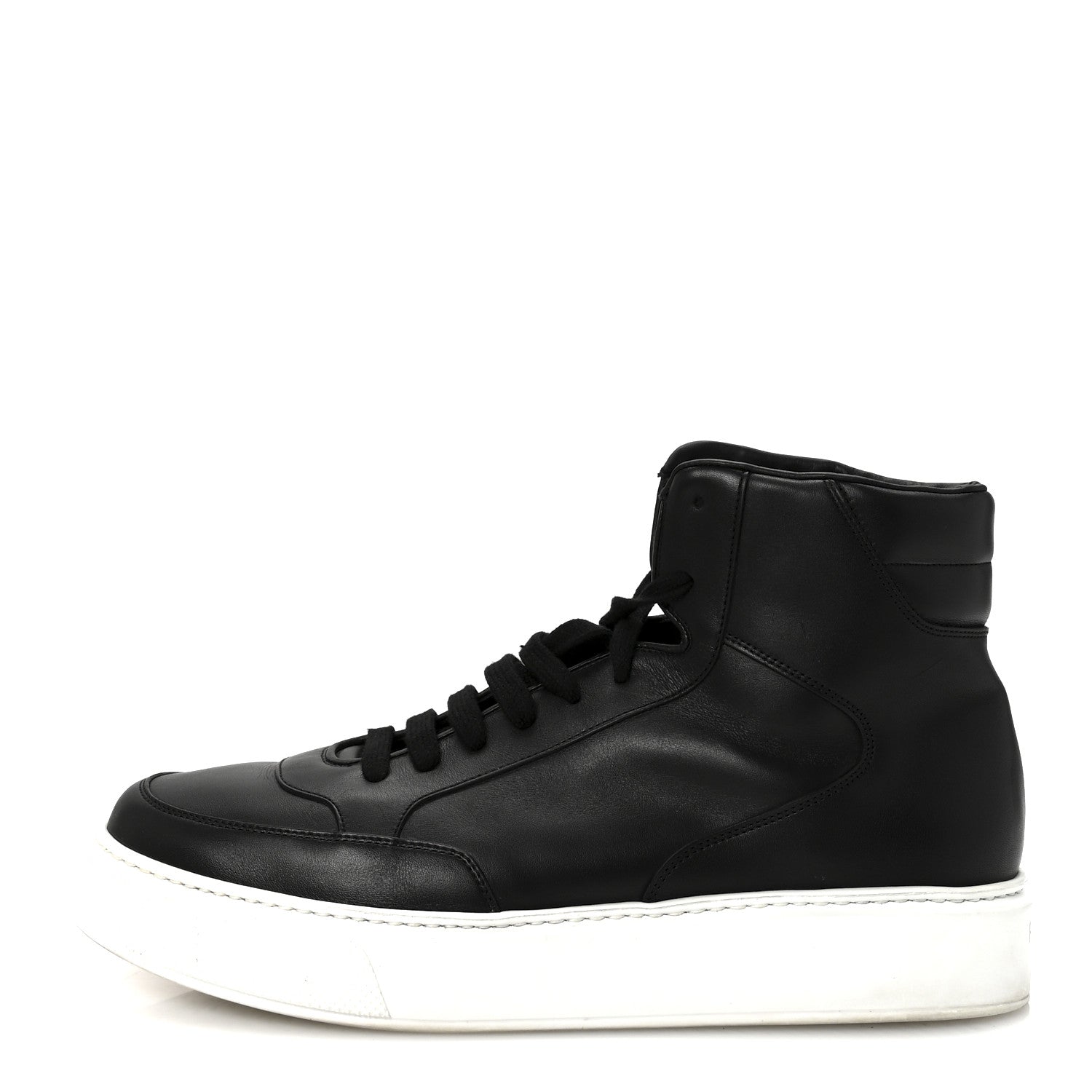 Vitello Soft Uomo Mens High Top Sneakers 12 Black