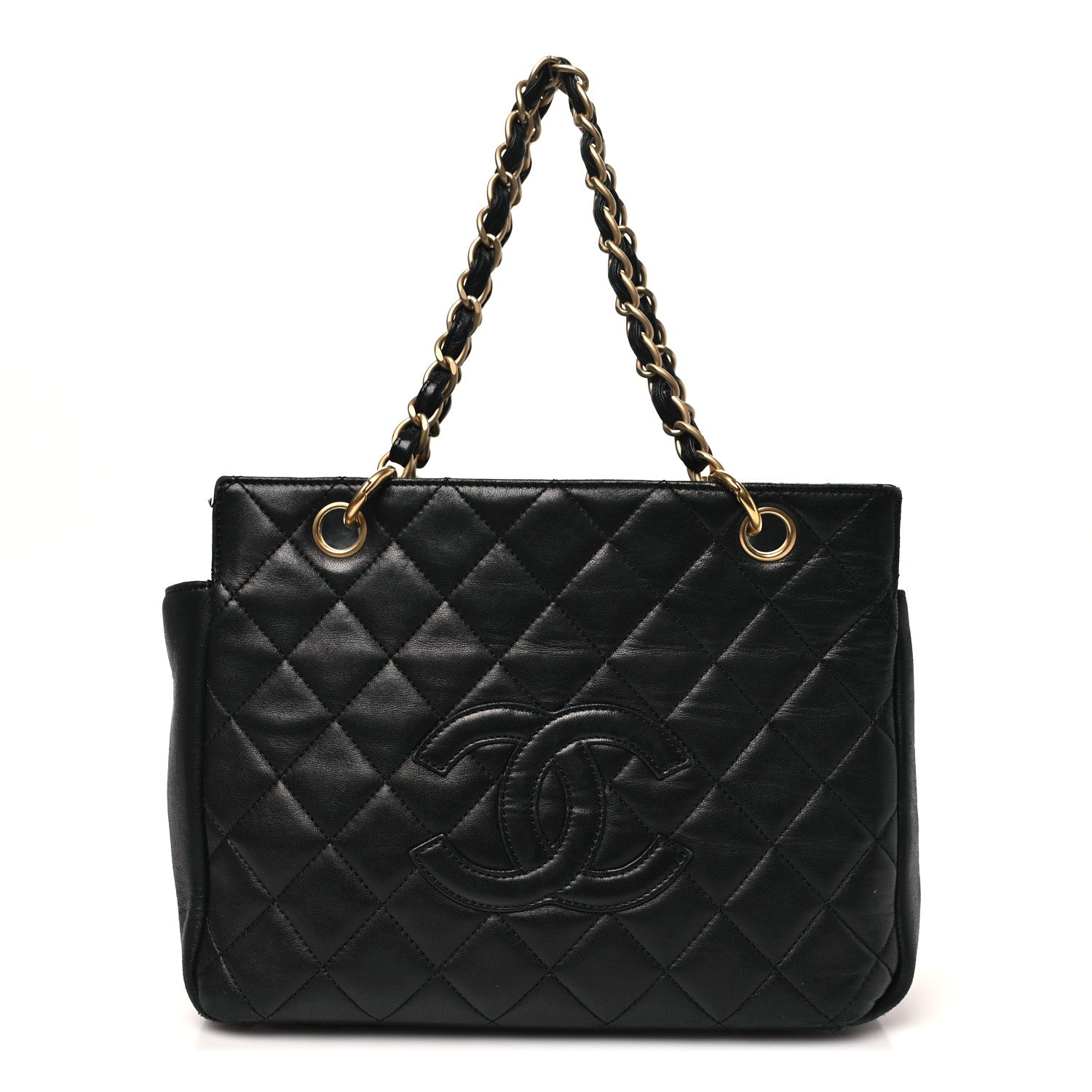 Lambskin Quilted Petit Timeless Tote PTT Black
