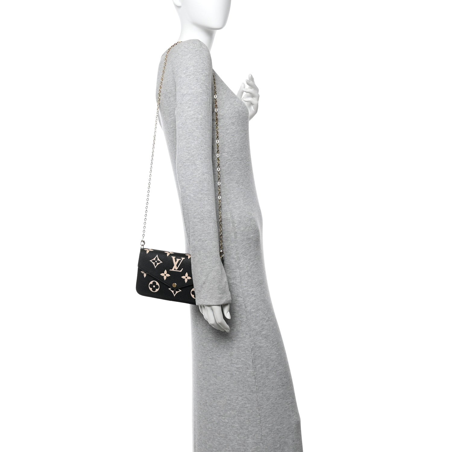 Empreinte Monogram Giant Felicie Pochette Black Beige