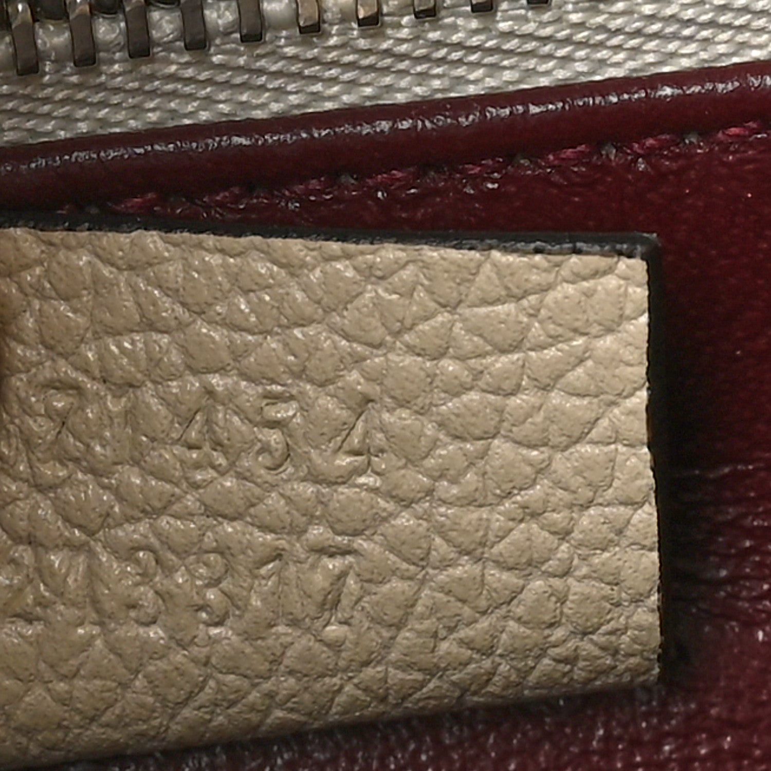 Grainy Calfskin Medium Zumi Top Handle Bag Mystic White
