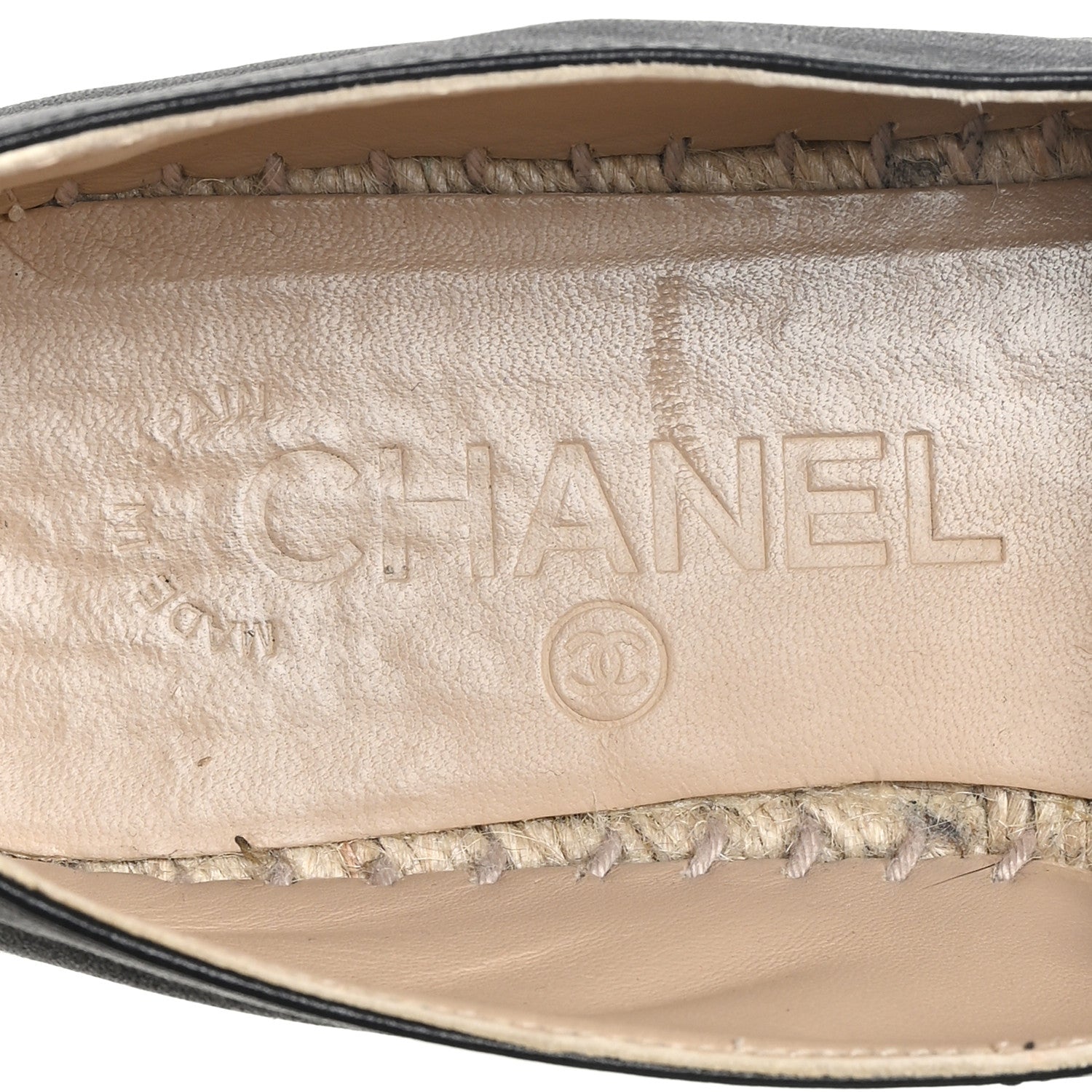 Lambskin CC Espadrilles 36 Black
