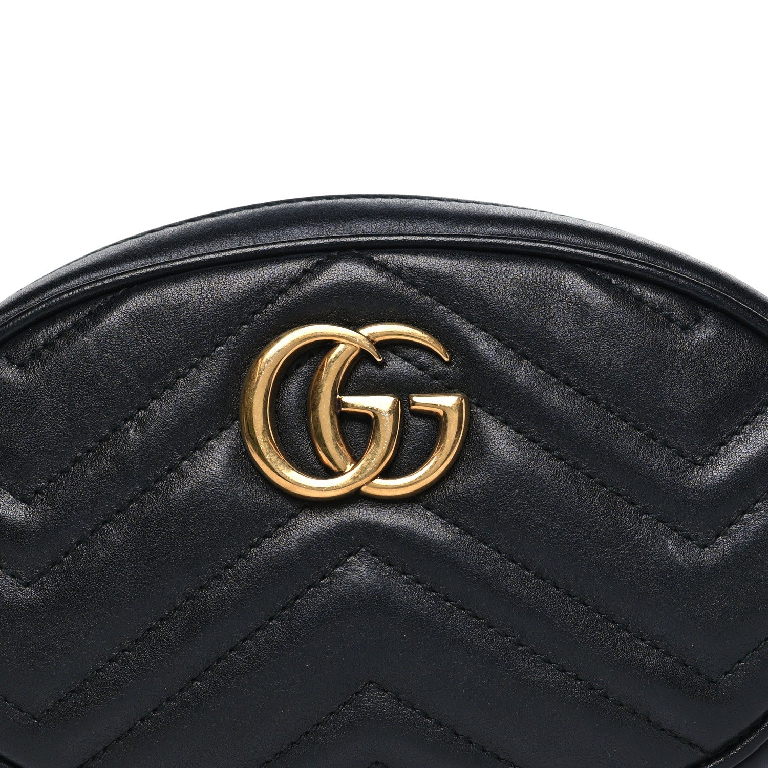 Calfskin Matelasse GG Marmont Belt Bag 95 38 Black