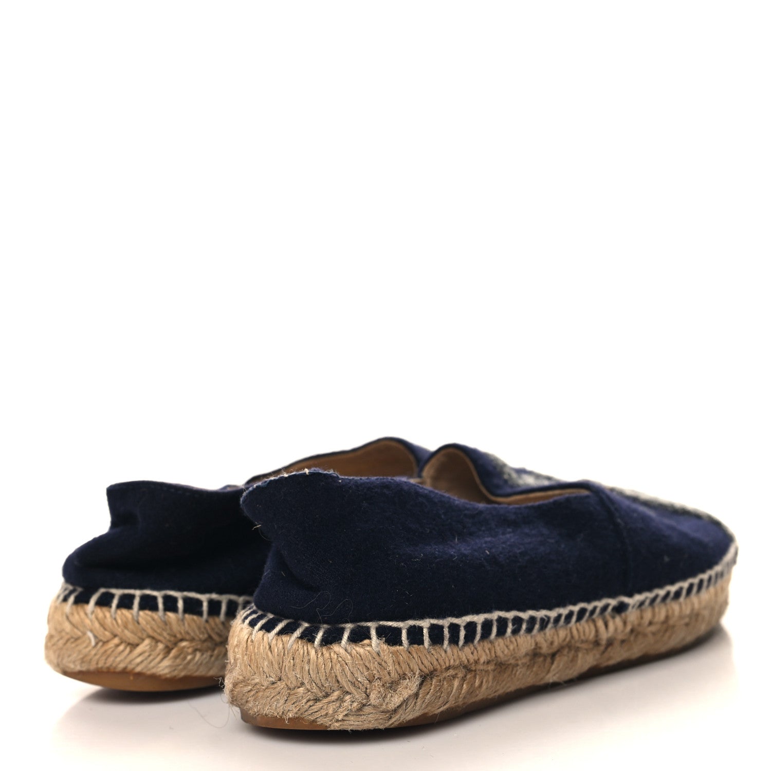 Velvet Tweed CC Espadrilles 36 Navy Grey