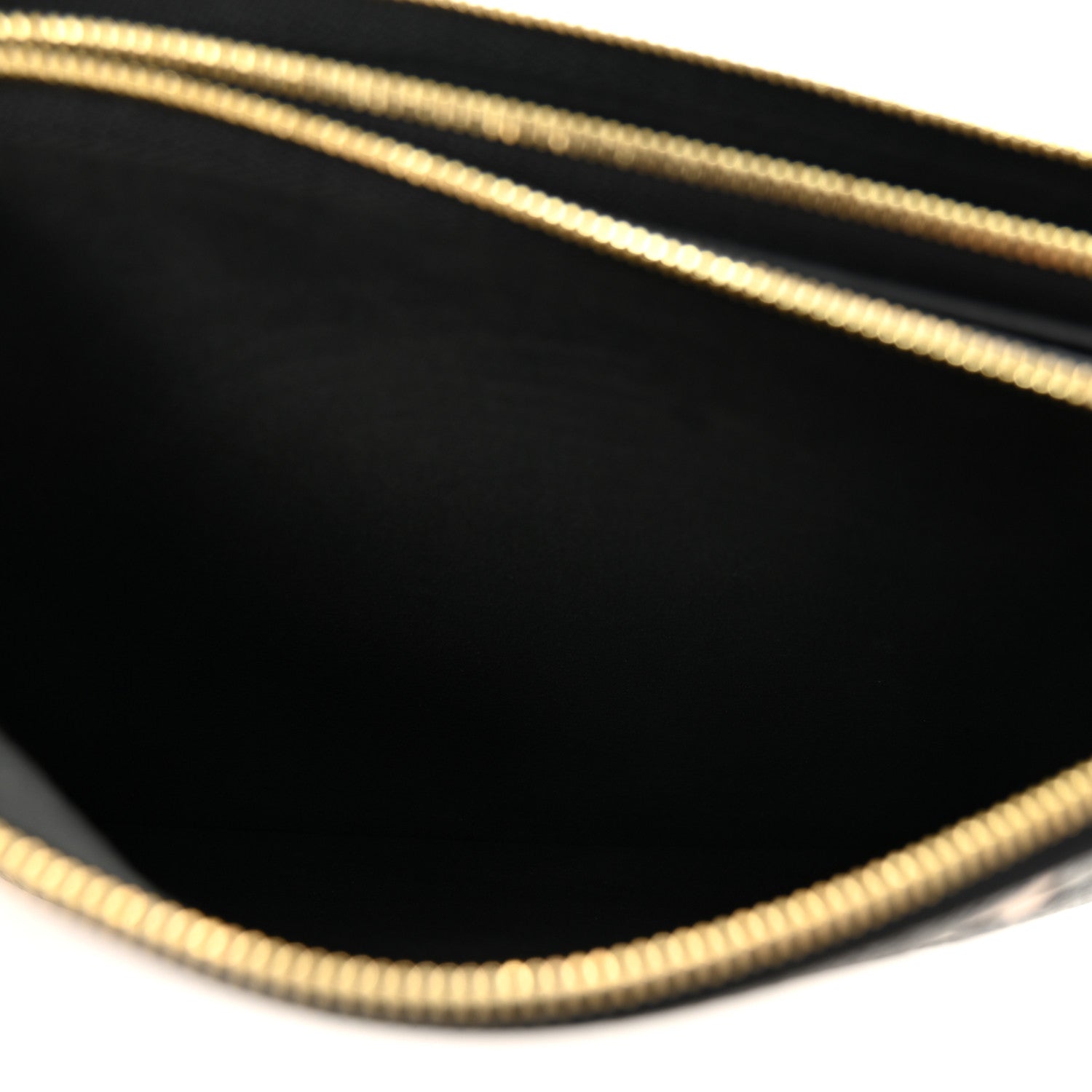Empreinte Monogram Giant Double Zip Pochette Black Cream