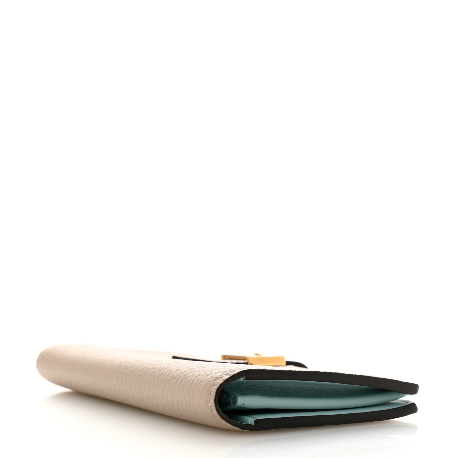 Taurillon LV Vertical Capucines Wallet Galet Aquamarine