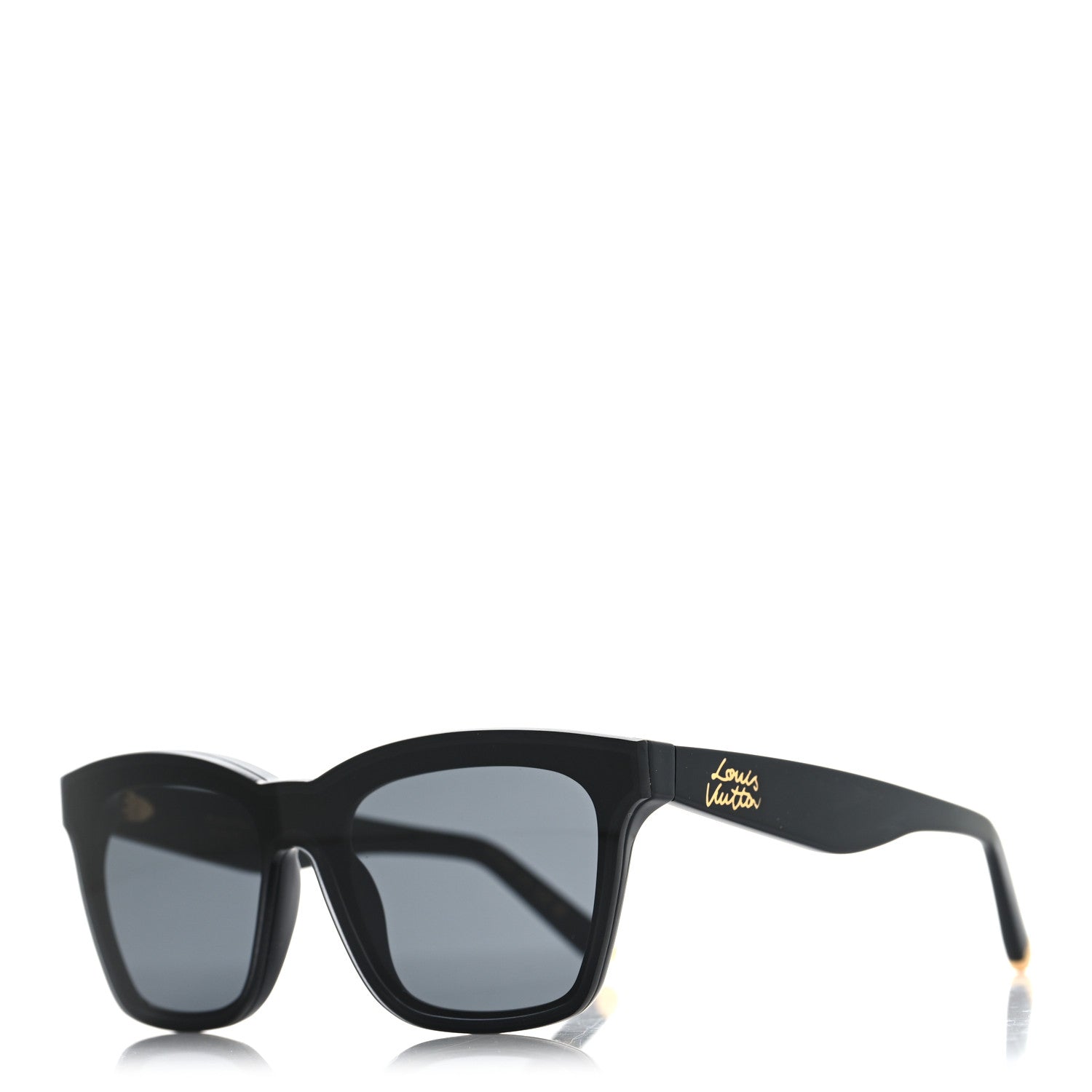 Acetate Nylon LV Script Square Sunglasses Z2970W Black