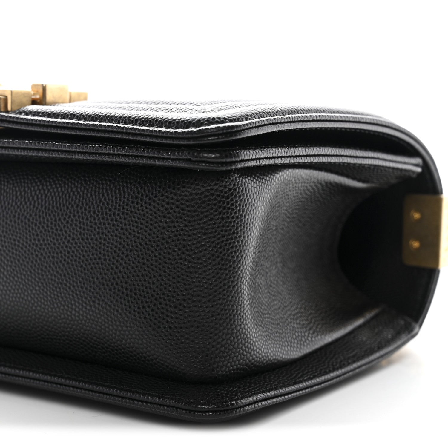 Caviar Quilted Small Boy Flap Black