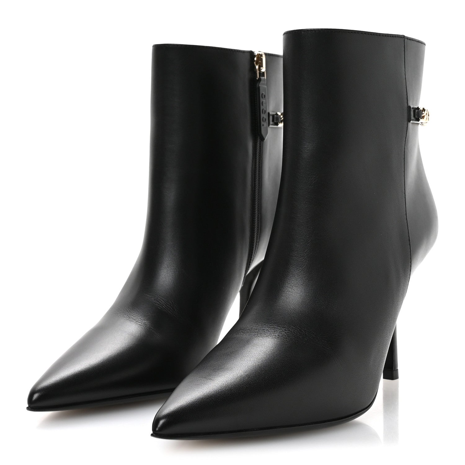 Calfskin Signoria Ankle Boots 36 Black