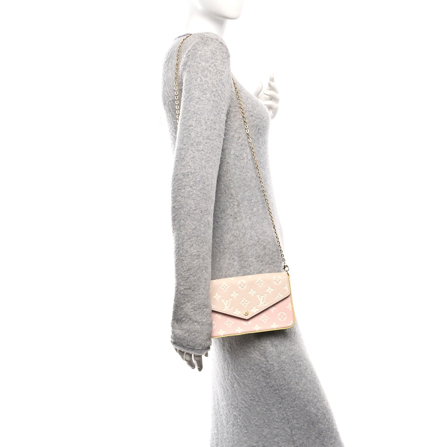 Empreinte Spring in the City Felicie Pochette Chain Wallet Pink Beige Yellow