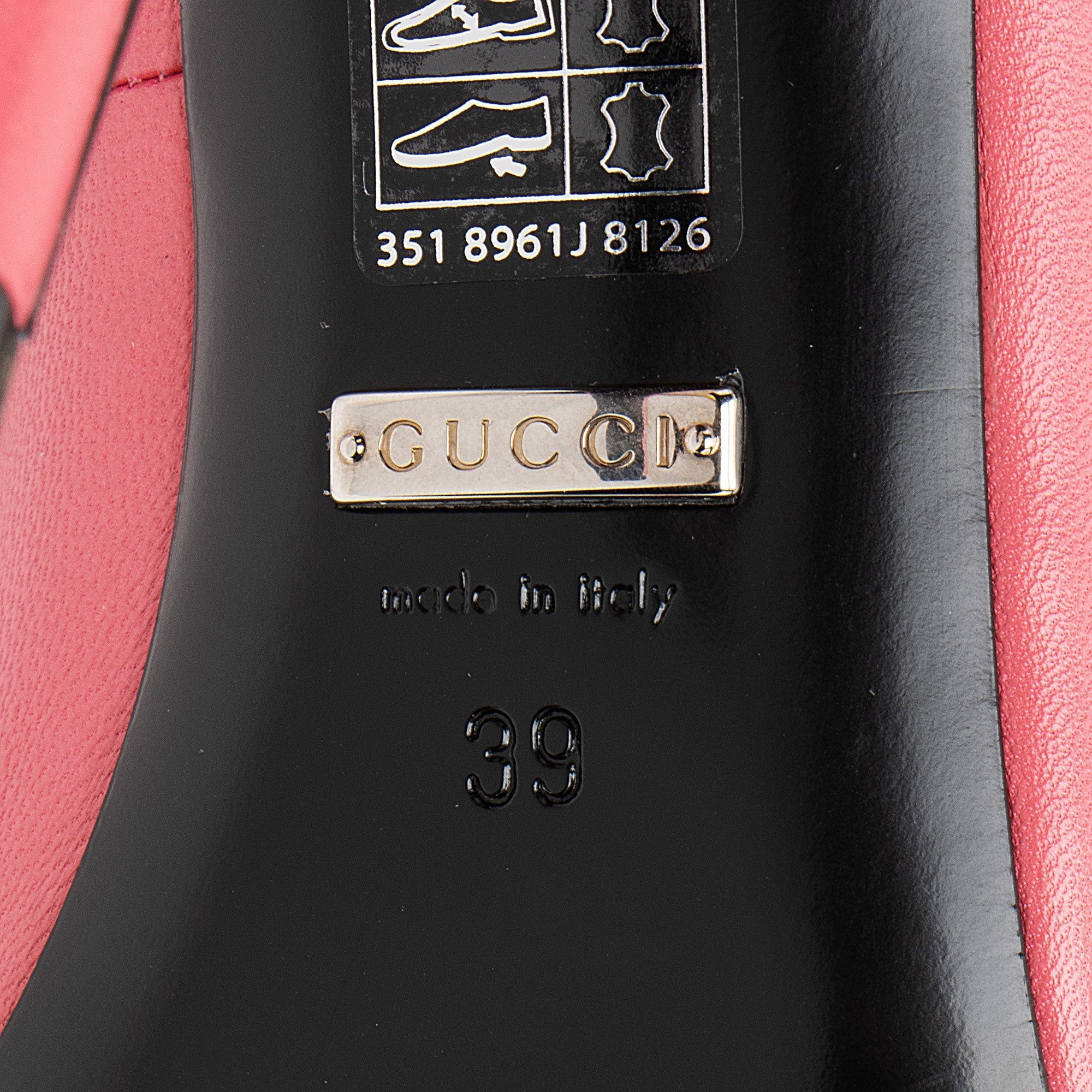 Women's Gucci Leather Malaga Kid Anita Pumps - Size 9 / 39