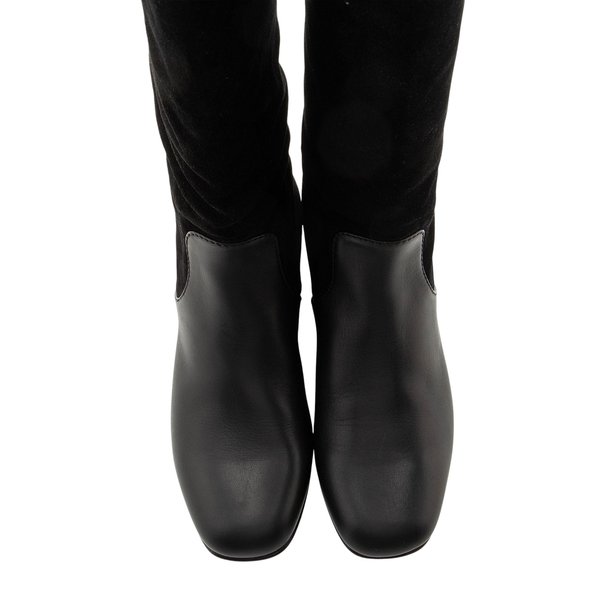 Women's Gucci Suede Leather Bamboo Heel Knee High Boots - Size 6 / 36