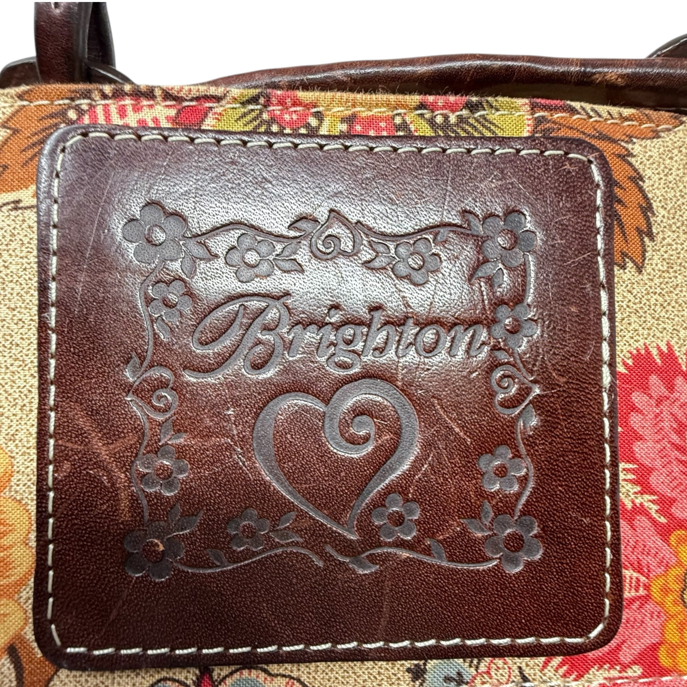 Shelie Woven Straw Bag With Heart Charm By Brighton, Size: Small
