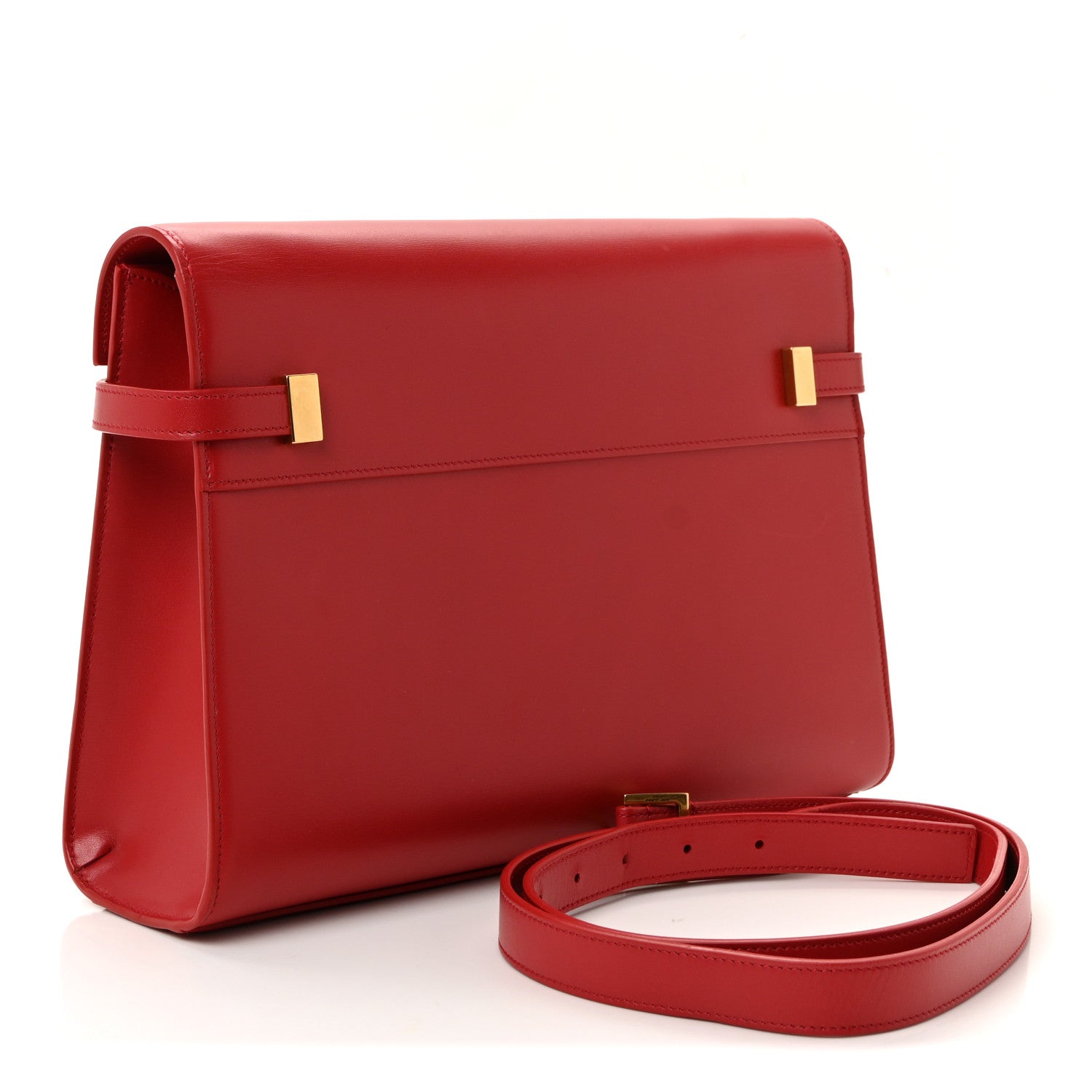 Smooth Calfskin Manhattan Shoulder Bag Rouge Eros