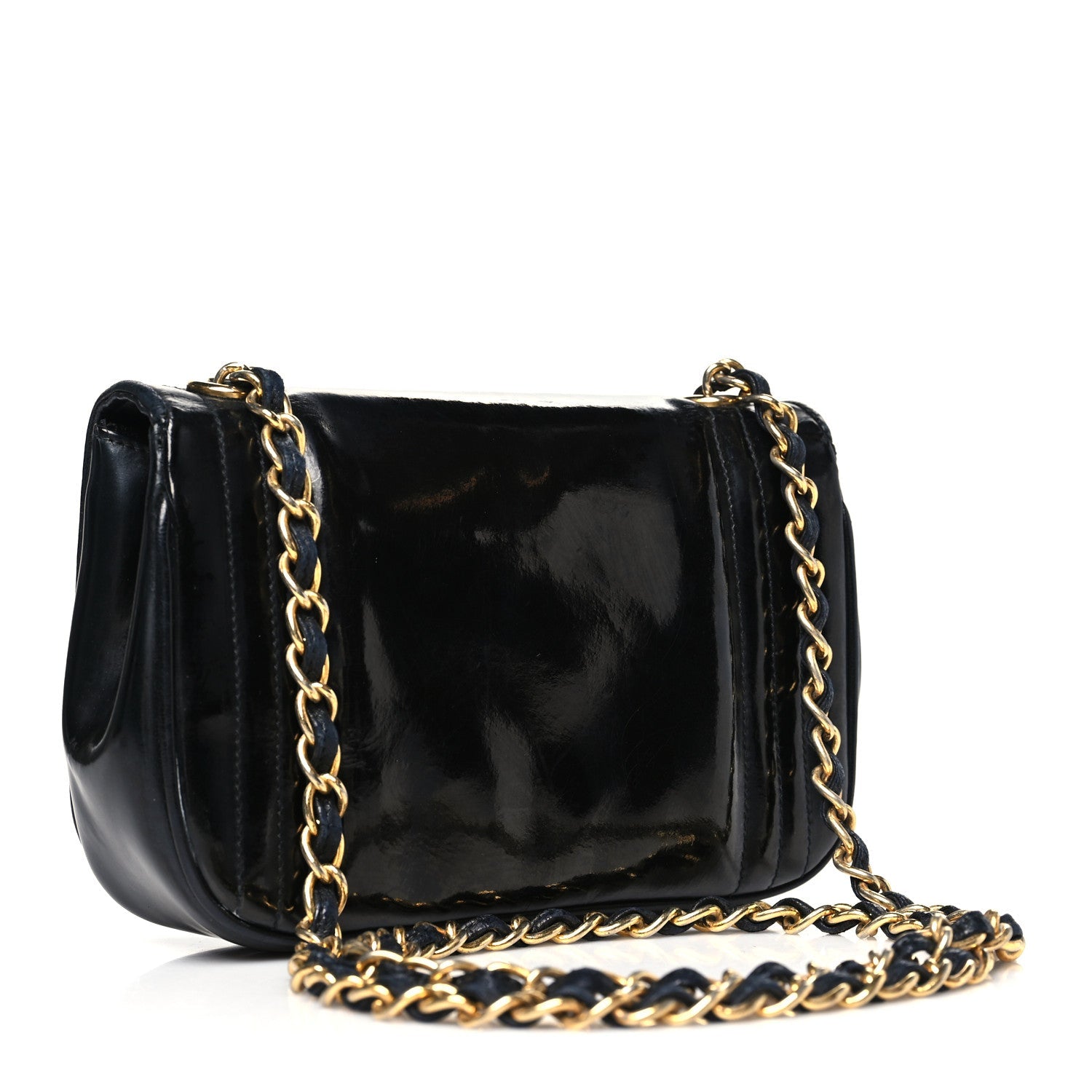 Patent Mini Flap Black