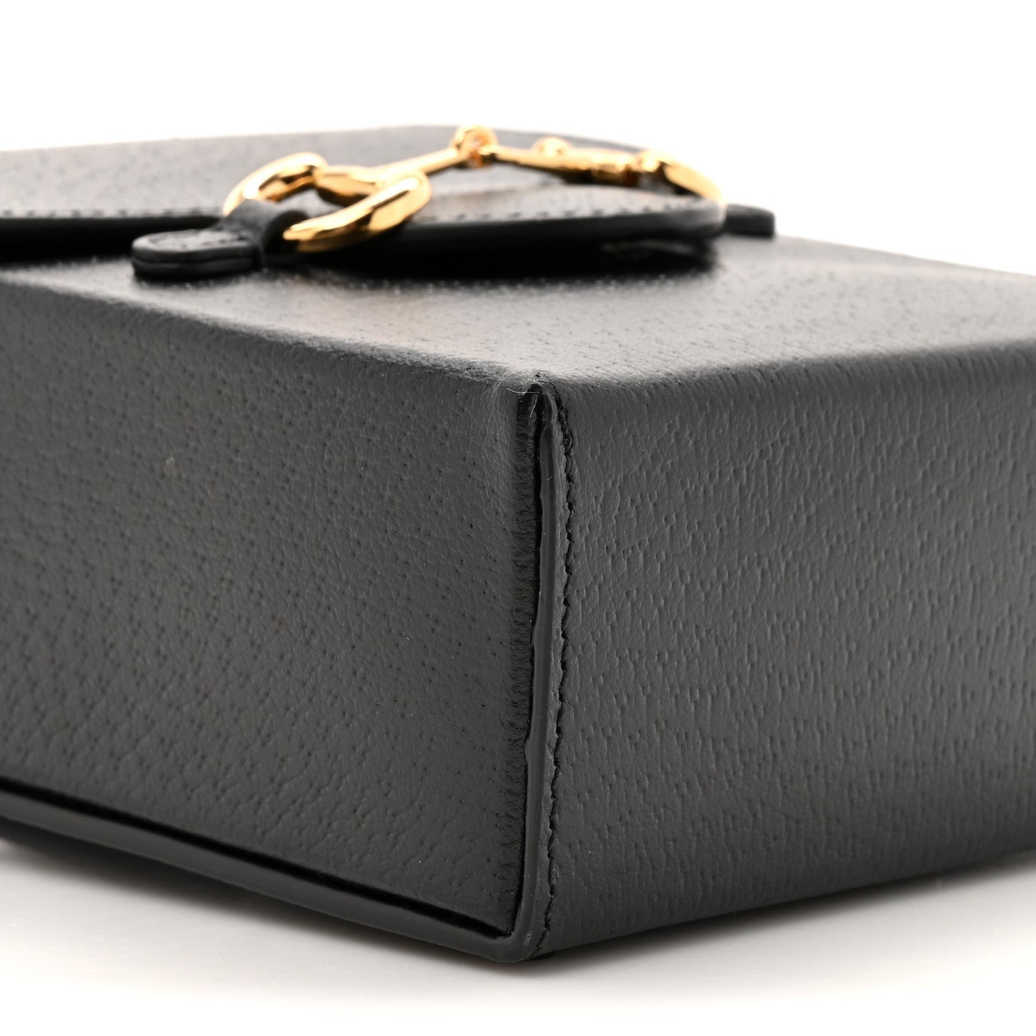 Dollar Calfskin Vertical Horsebit 1955 Crossbody Bag Black