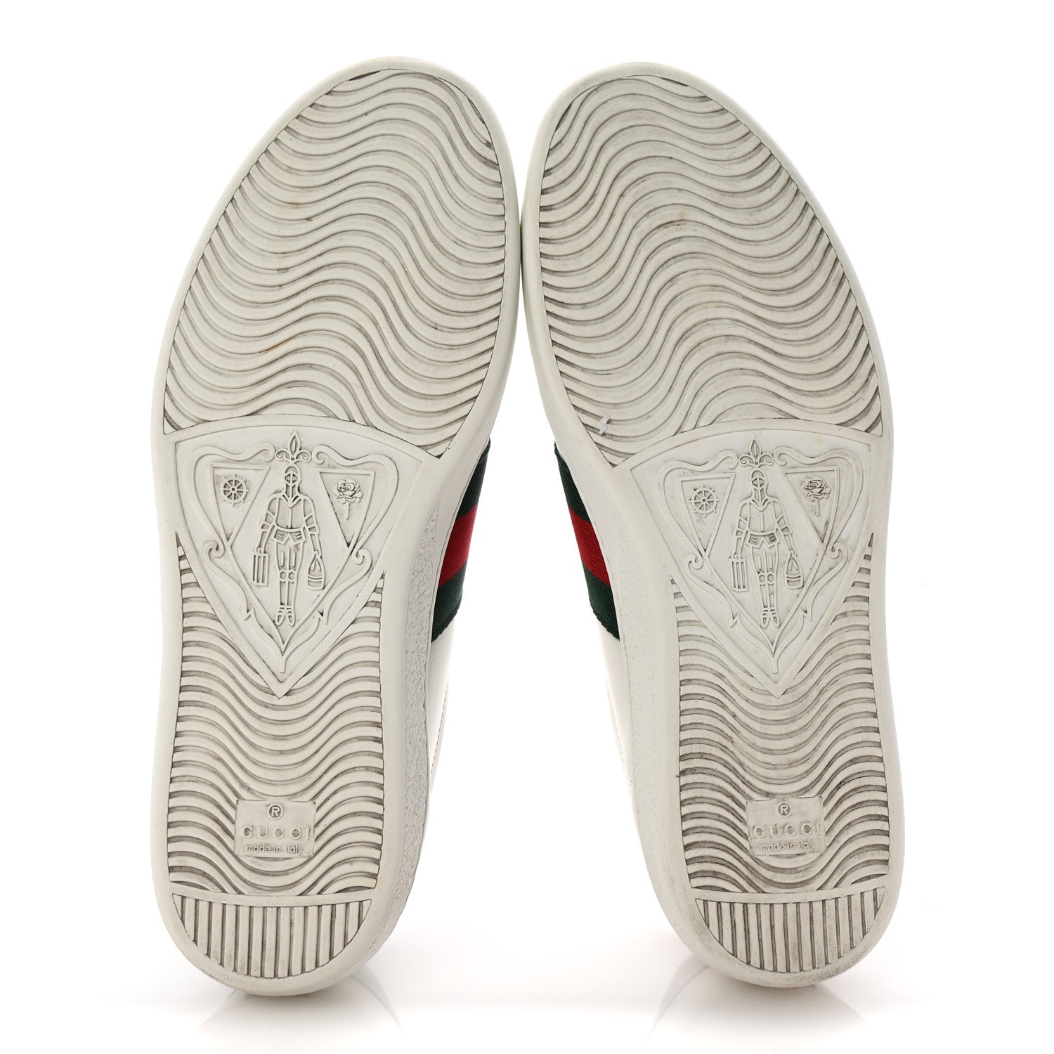 Calfskin Web GG Apple Embroidered Ace Sneakers 9.5 White