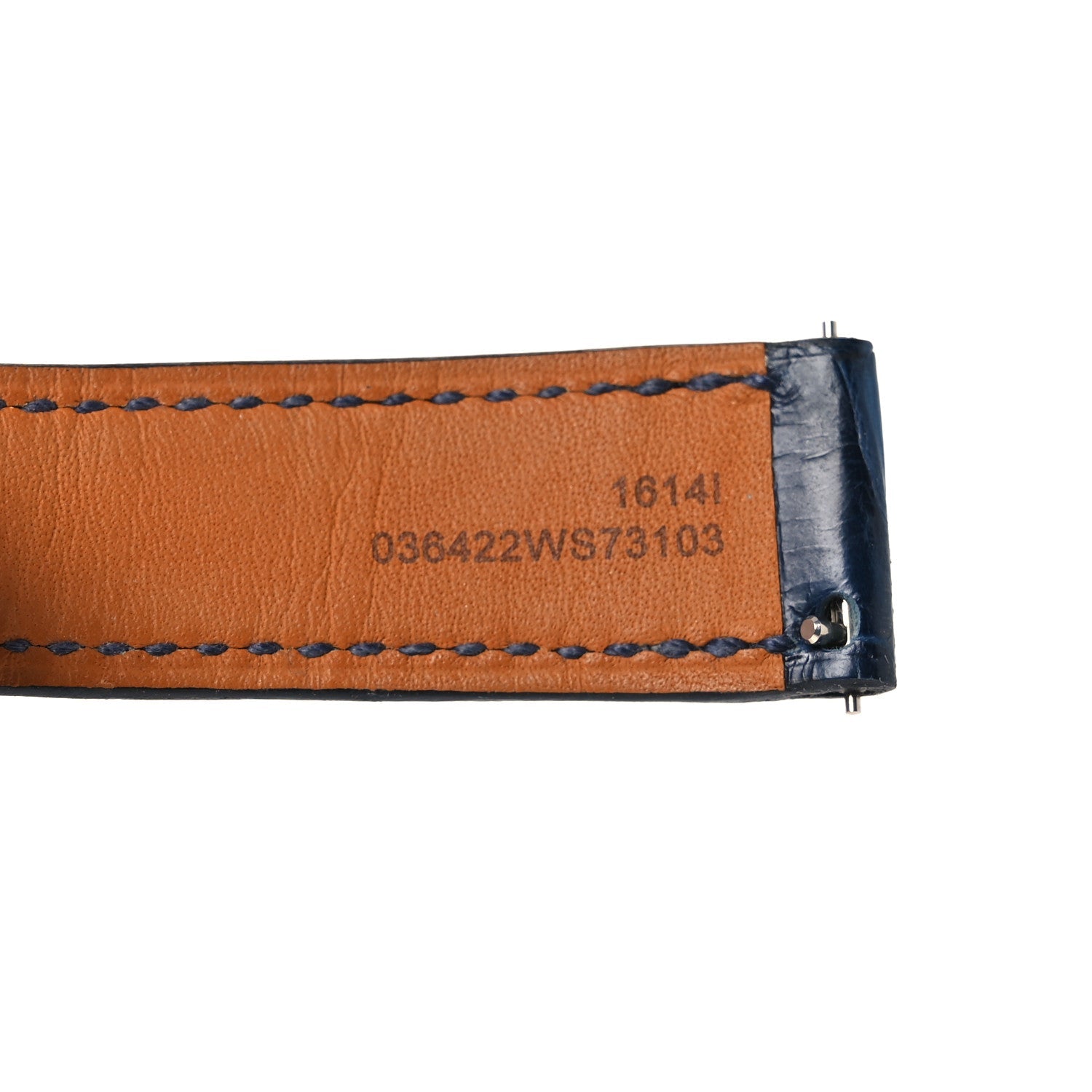 Matte Alligator 25mm Heure H Hour Watch Strap Bleu Marine