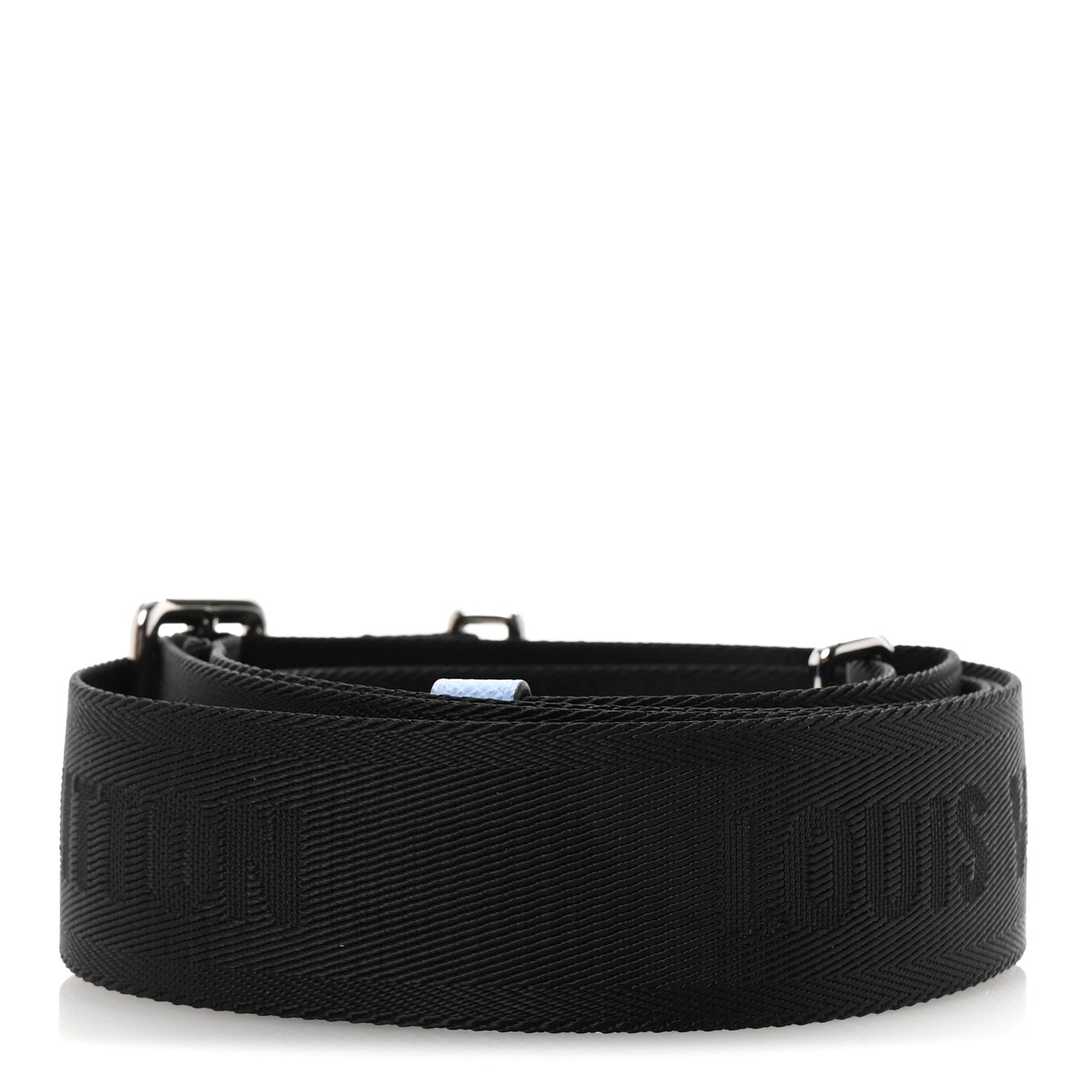 Nylon Alpha Messenger Strap Black Sky Blue