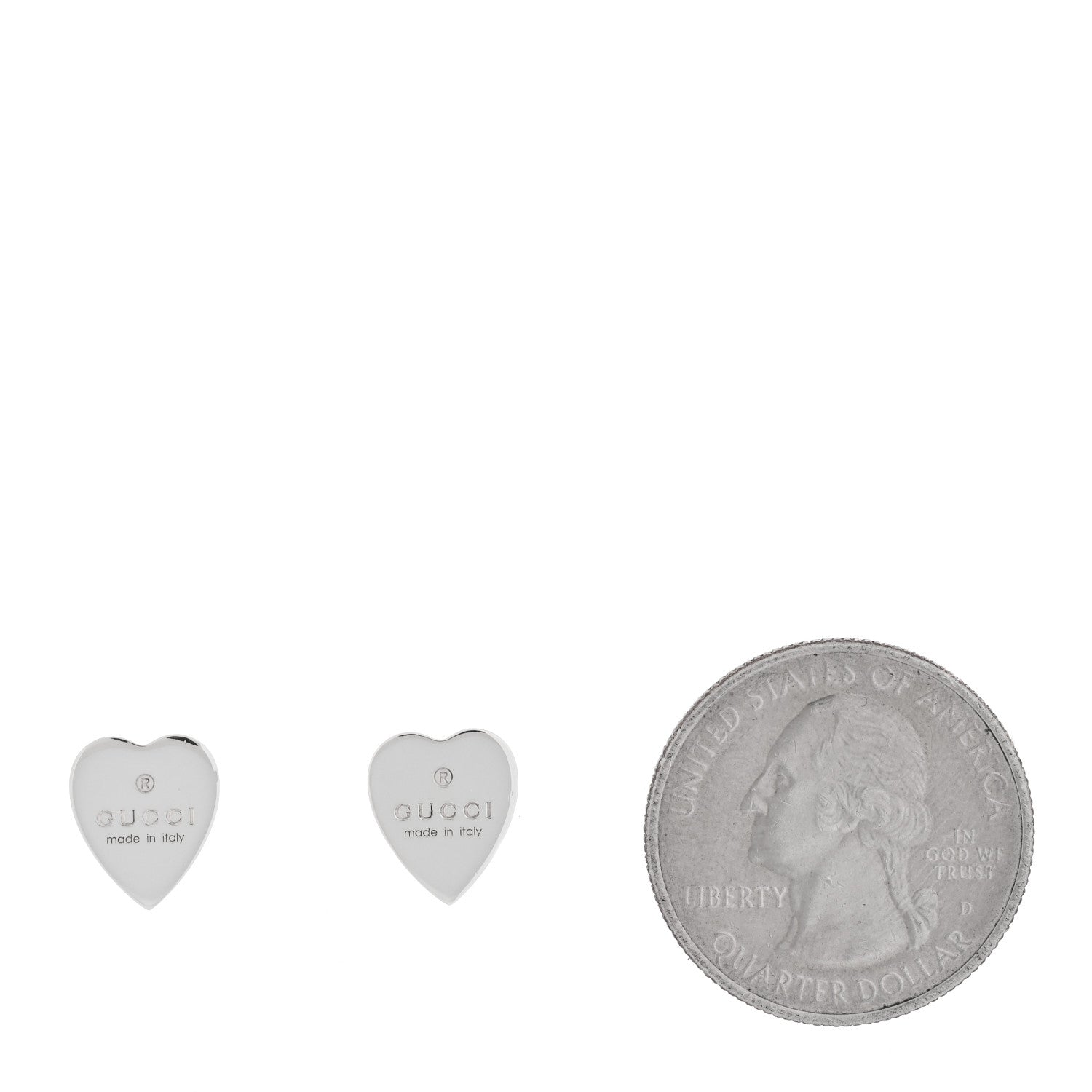 Sterling Silver Trademark Heart Stud Earrings