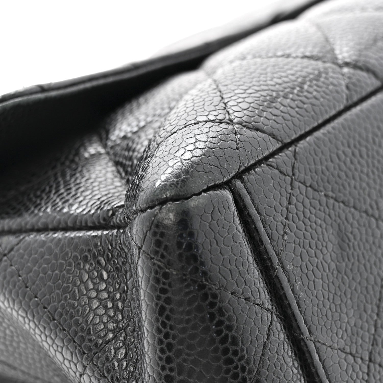 Caviar Quilted Maxi Double Flap Black
