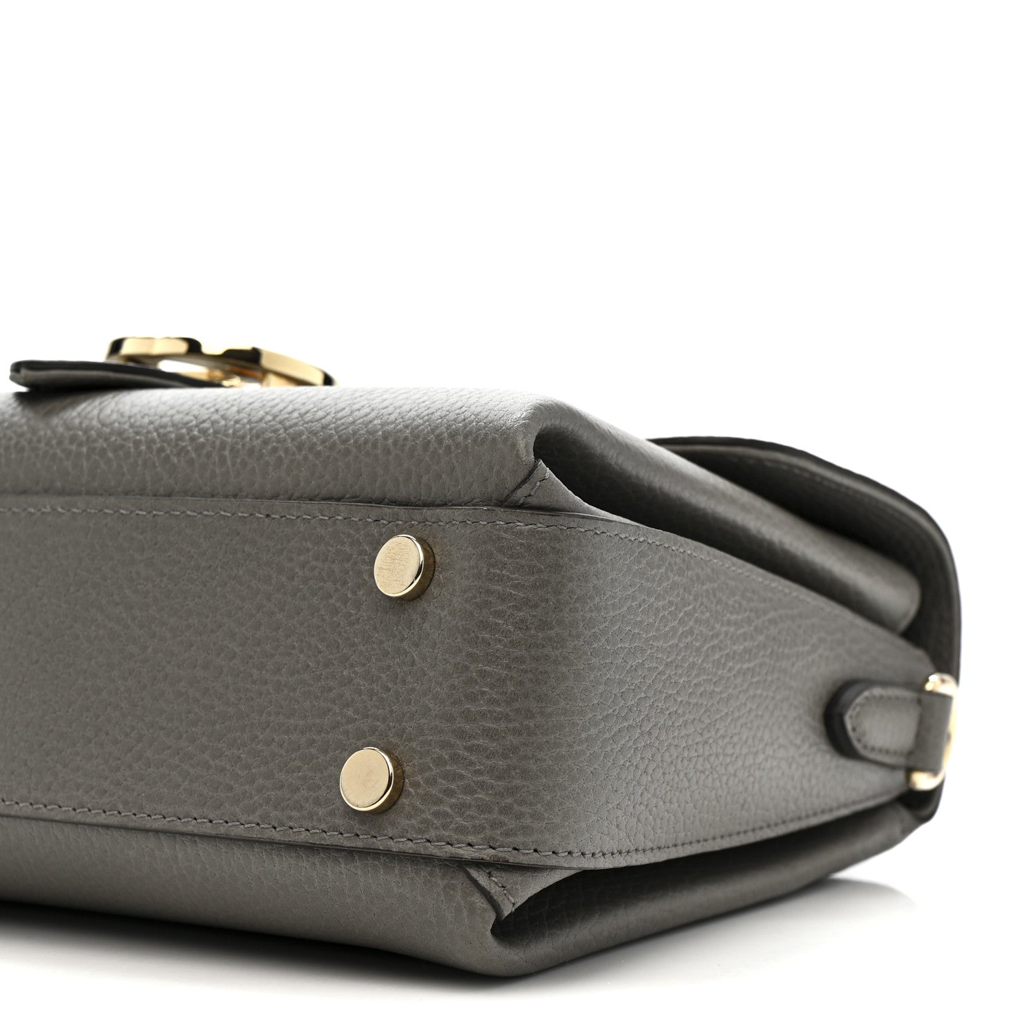 Dollar Calfskin Interlocking G Top Handle Shoulder Bag Loess