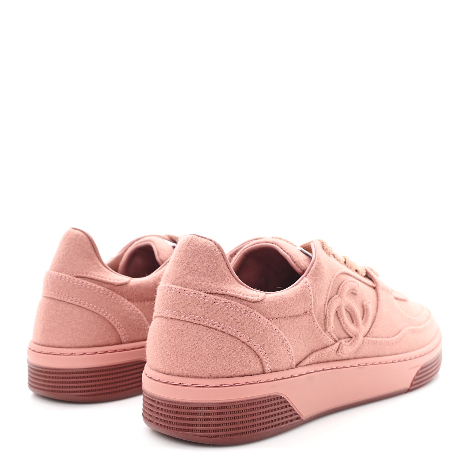 Wool Mixed Fibers Womens CC Sneakers 39 Pink