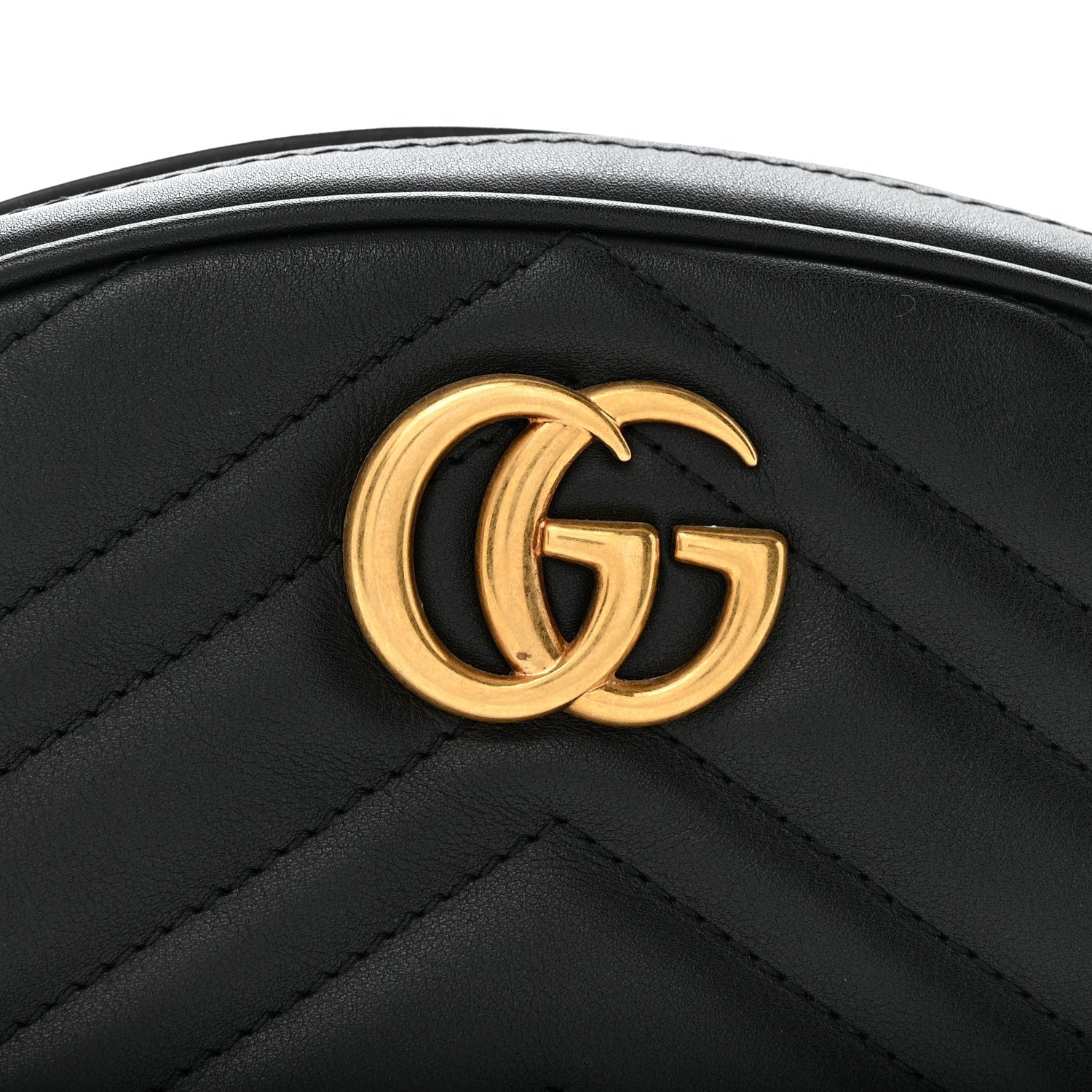 Calfskin Matelasse GG Marmont Belt Bag 85 34 Black
