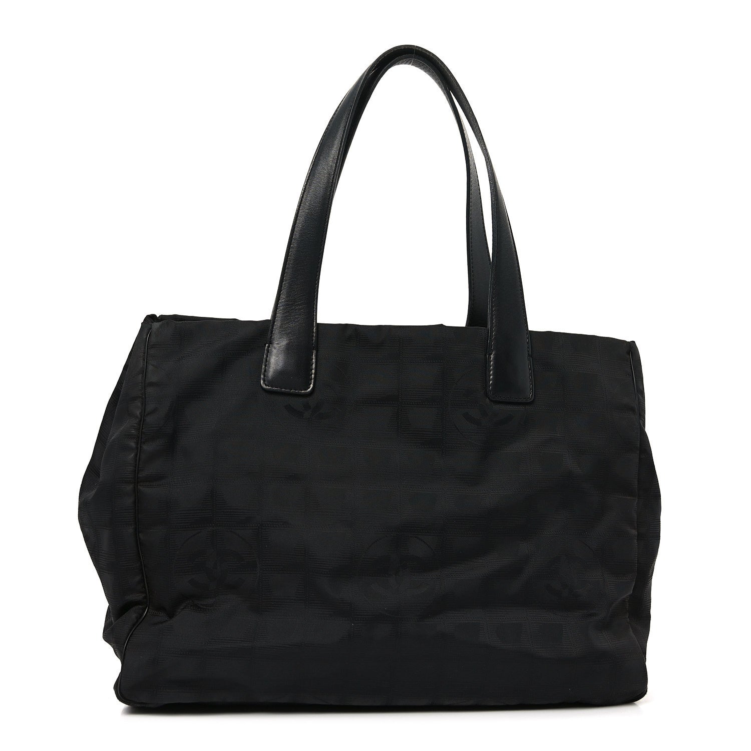 Nylon Large Travel Tote Black