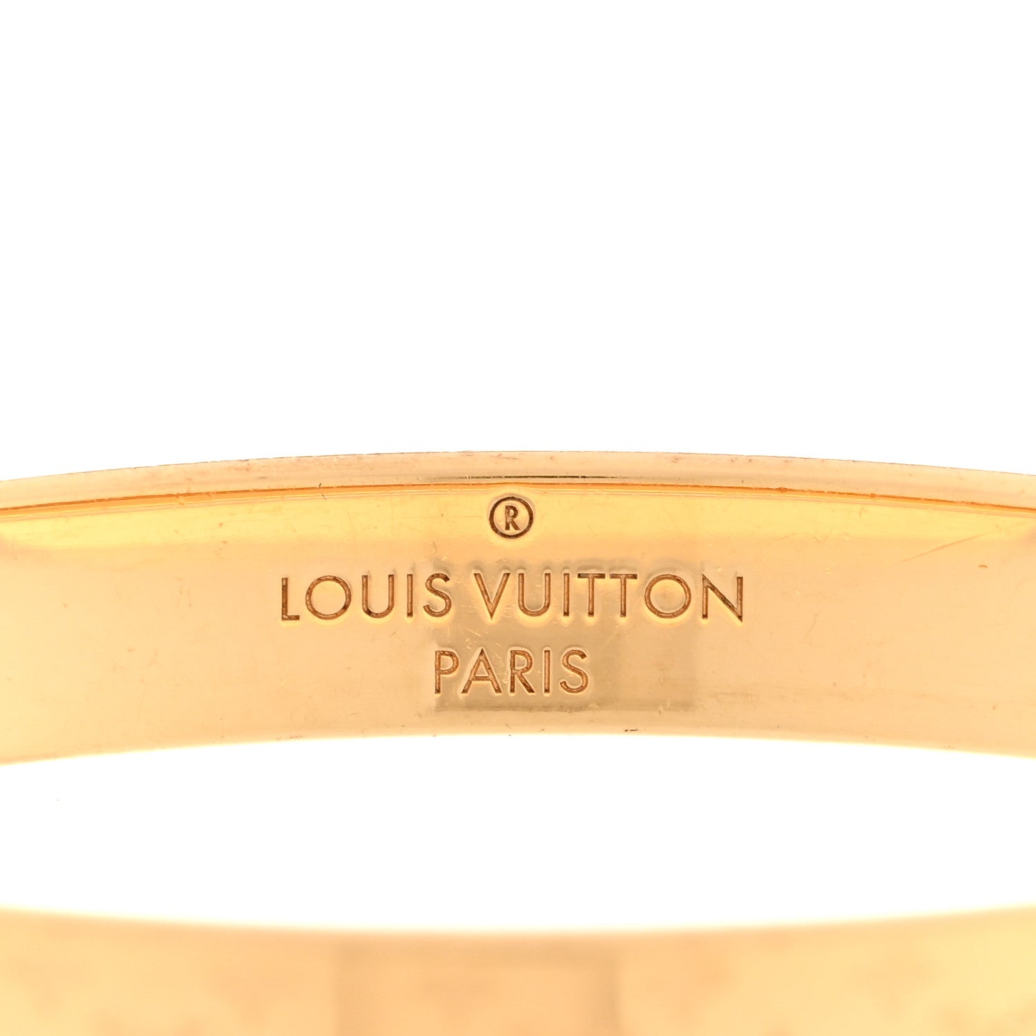 Brass Monogram Nanogram Cuff M Gold