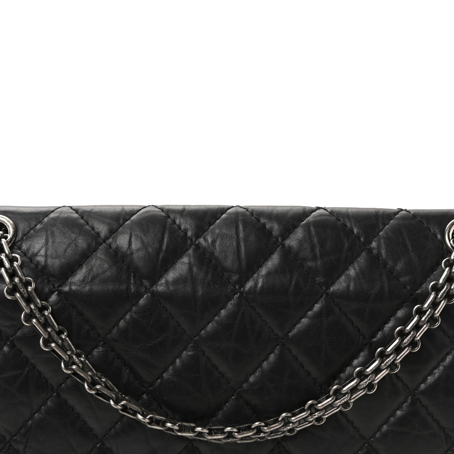 Aged Calfskin Quilted 2.55 Reissue 226 Flap Black