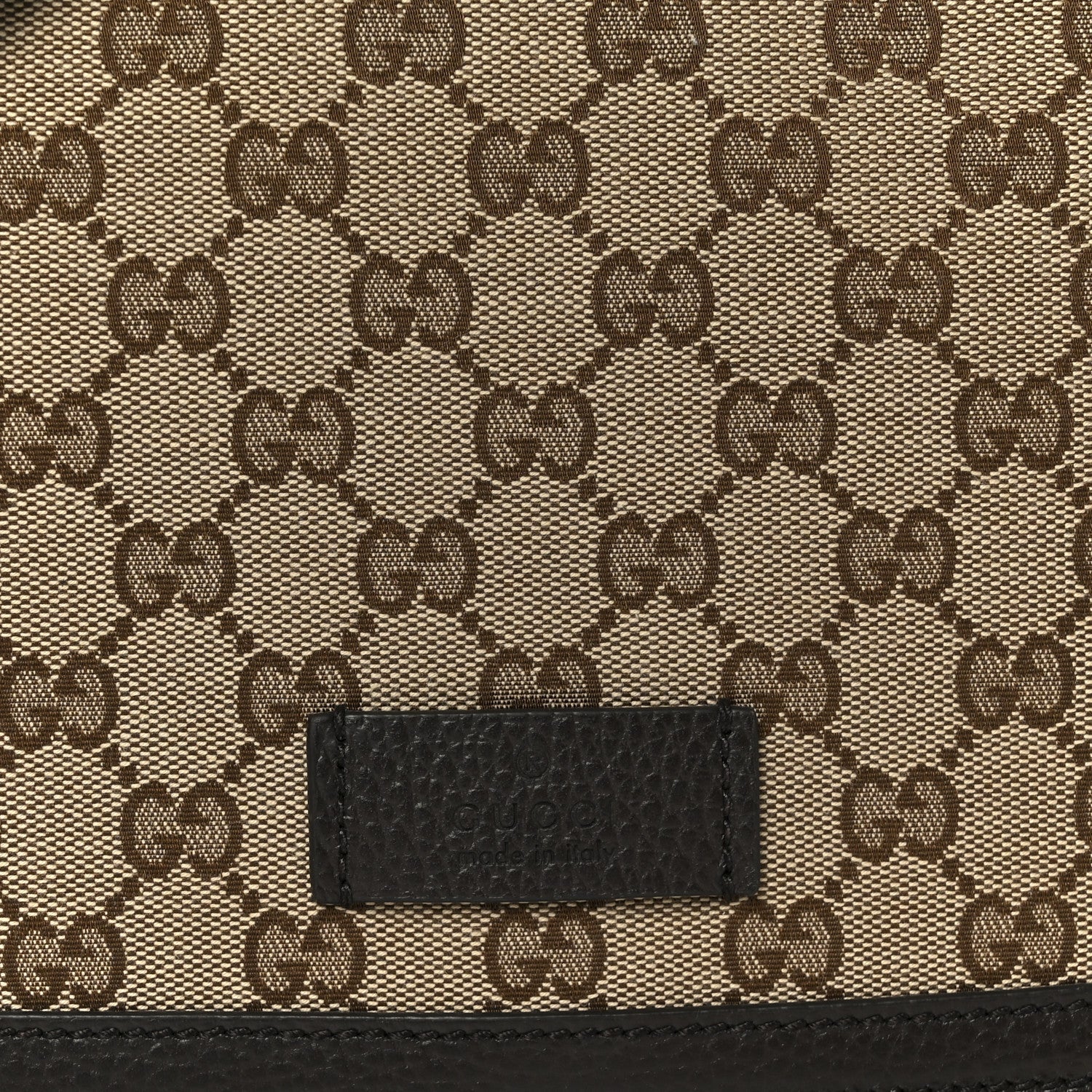 Monogram Flap Messenger Bag Beige Dark Brown