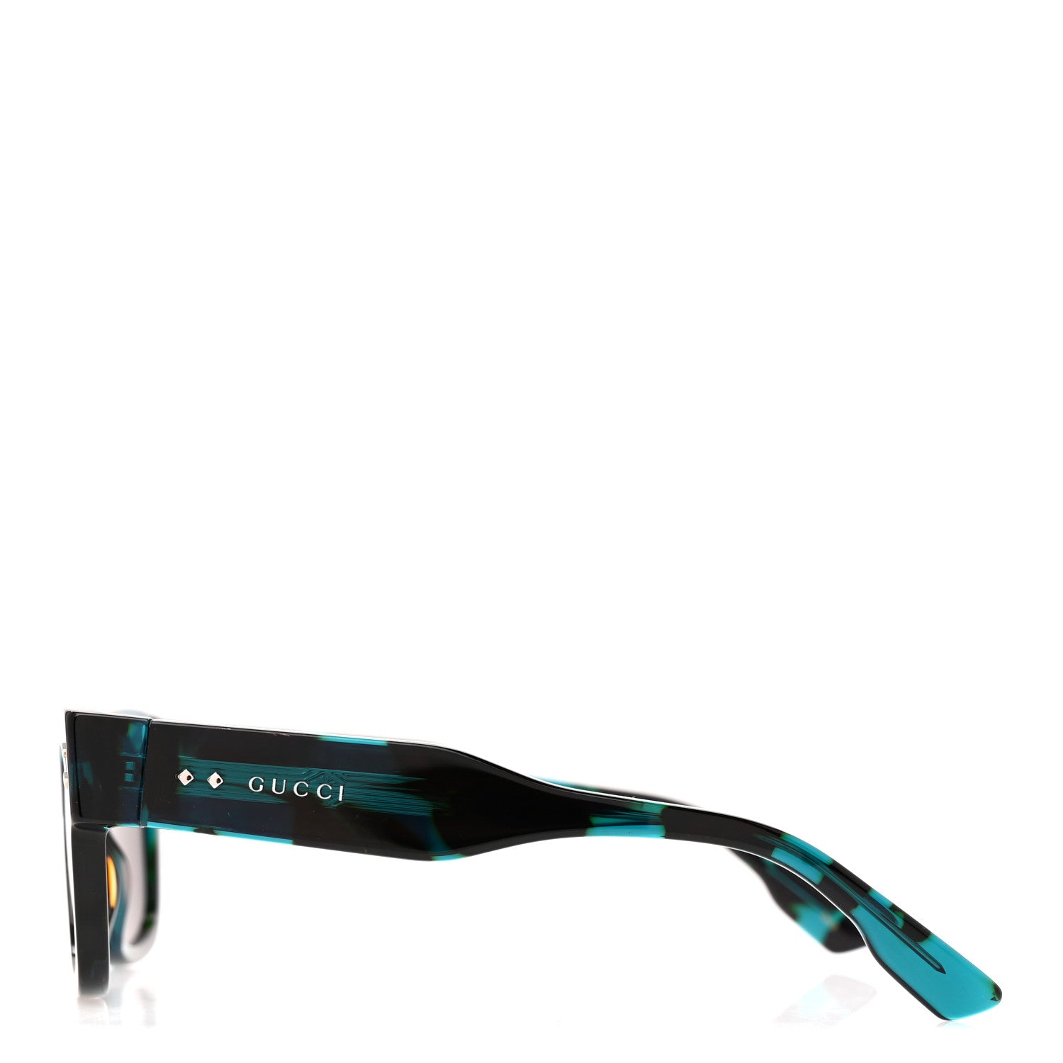 Acetate Square Frame Sunglasses GG1217S Havana Blue