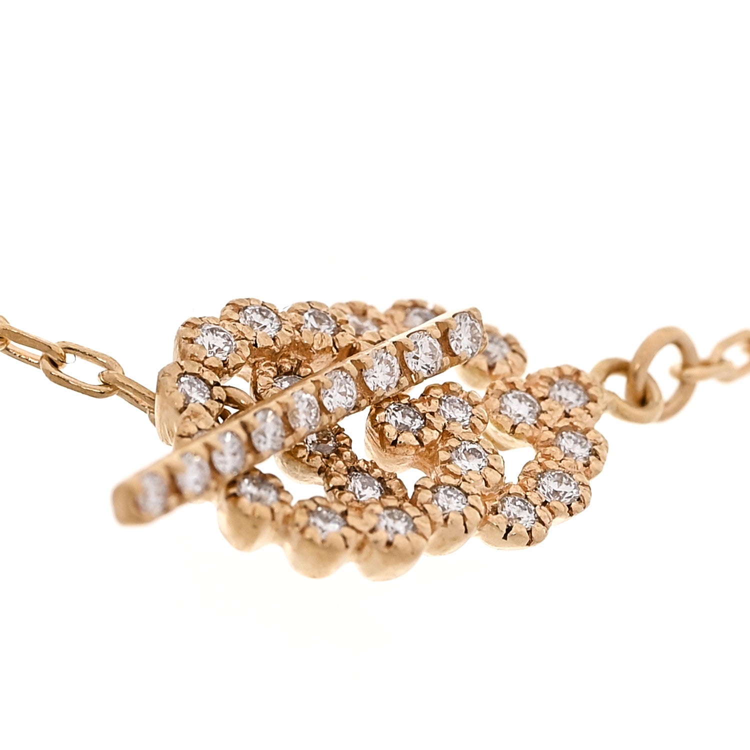18K Yellow Gold Diamond GG Running Toggle Bracelet