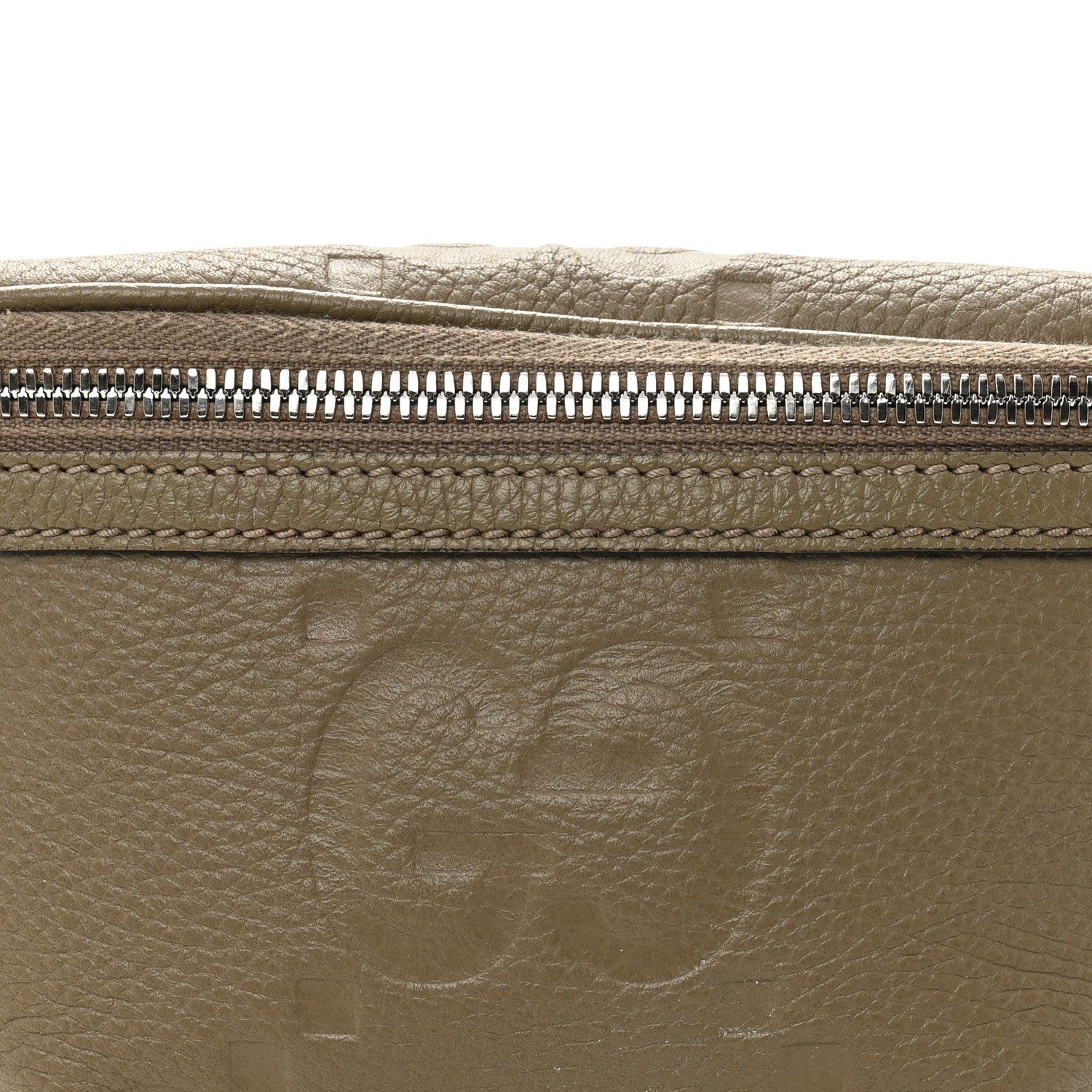 Piuma Calfskin Jumbo GG Embossed Small Belt Bag Good Taupe