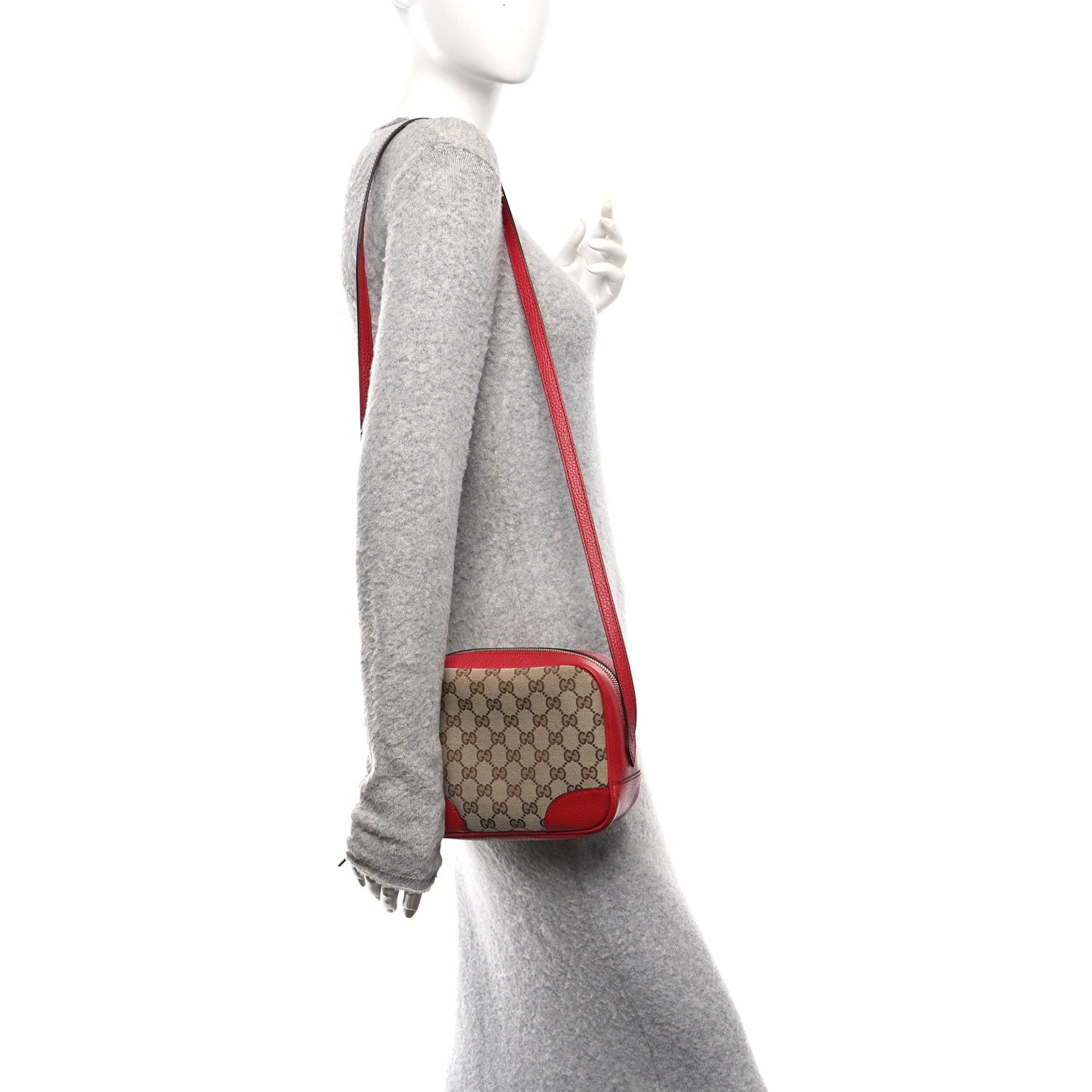 Monogram Mini Bree Messenger Bag Red