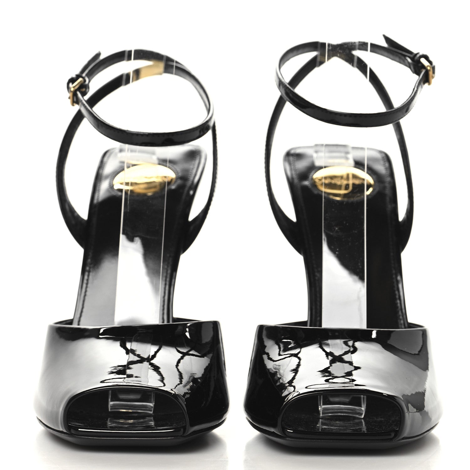 Patent Calfskin La Scandale 110 Sandals 38 Black