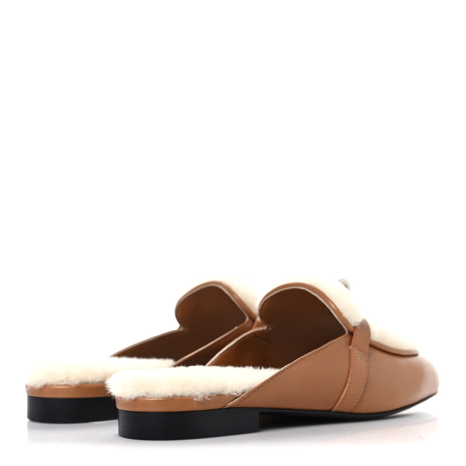Goatskin Shearling Womens Oz Mules 36 Naturel Ecru