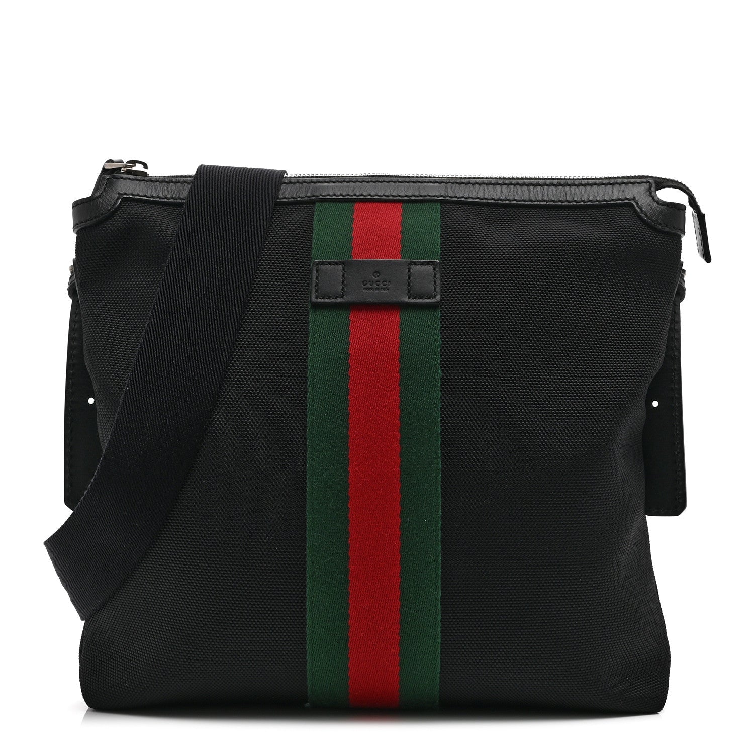Techno Canvas Web Messenger Bag Black