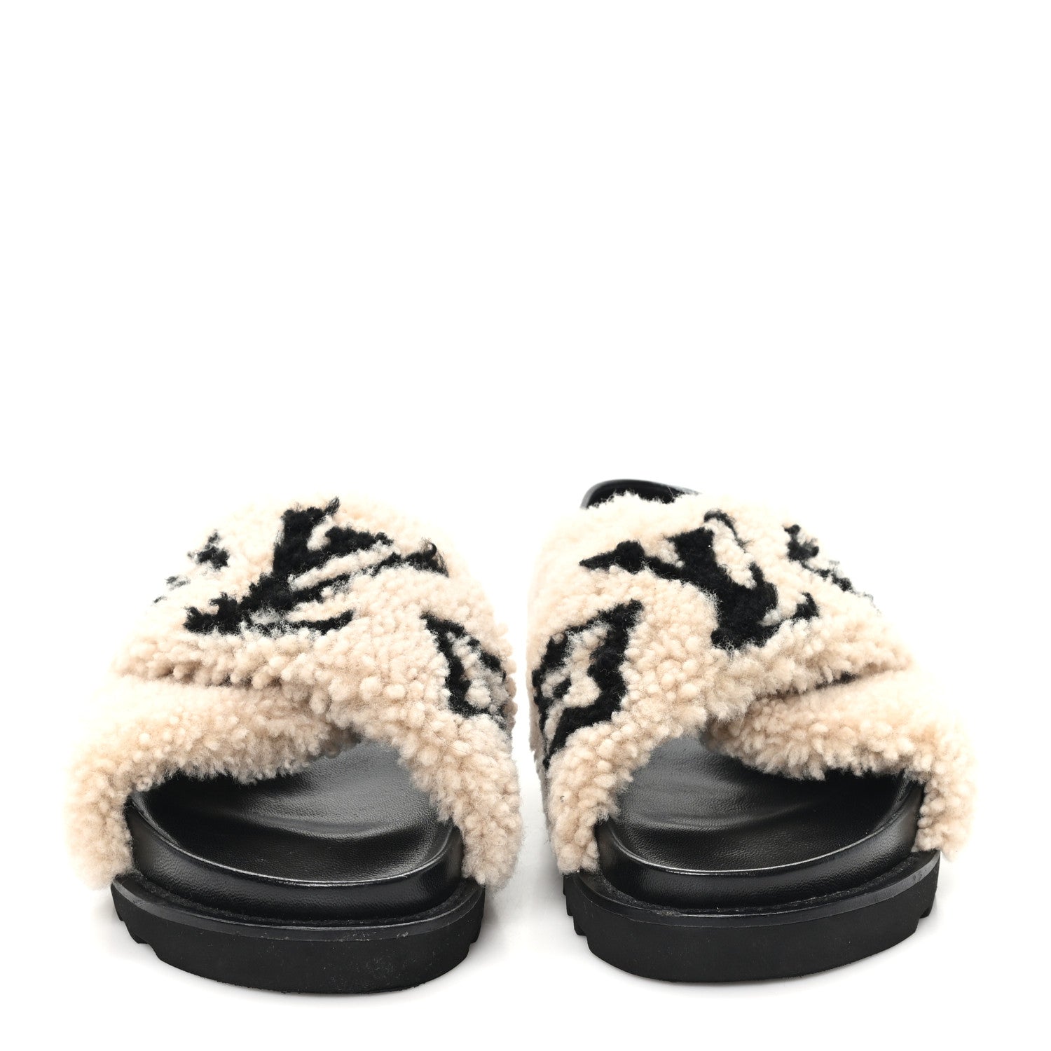 Shearling Paseo Sandals 37 Black