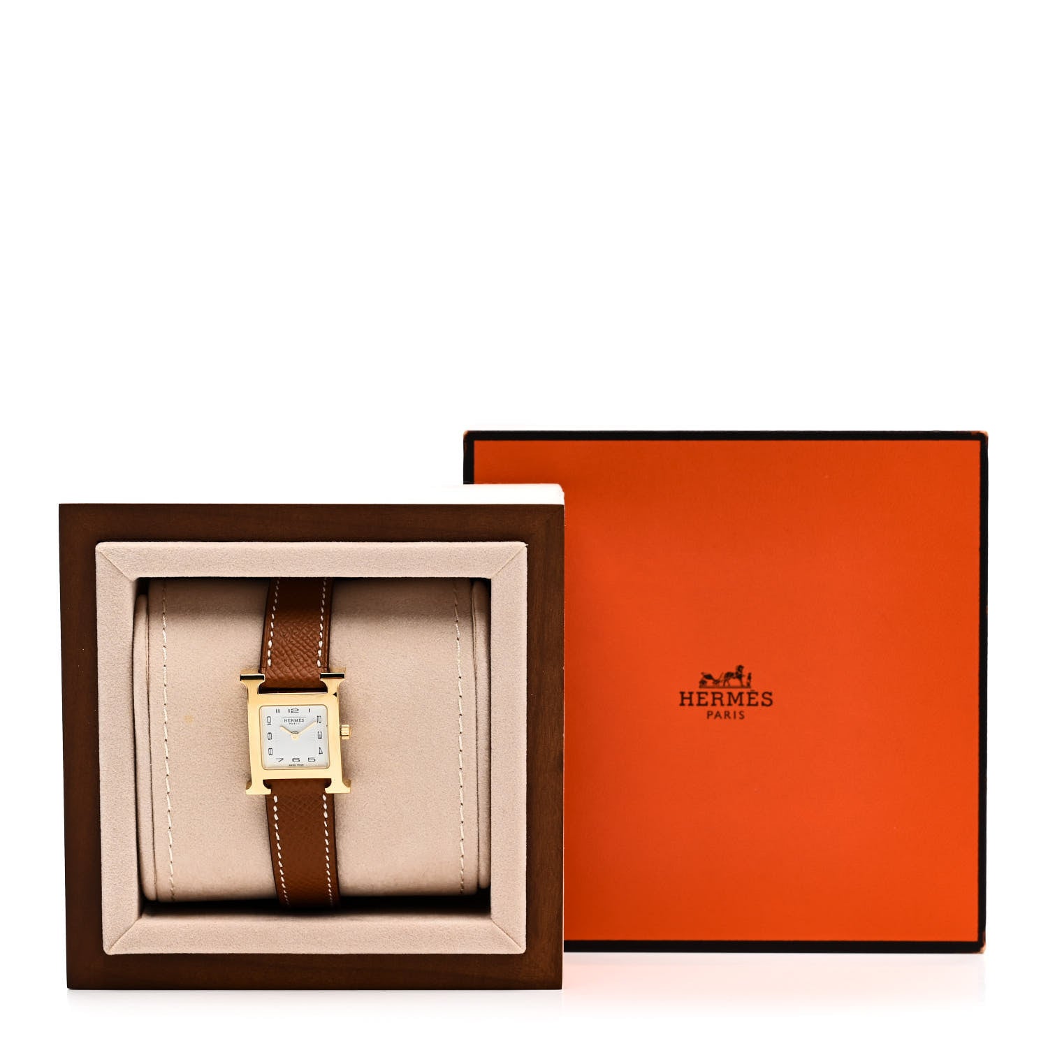 Stainless Steel Epsom 17.2mm Heure H Hour Quartz Watch Gold